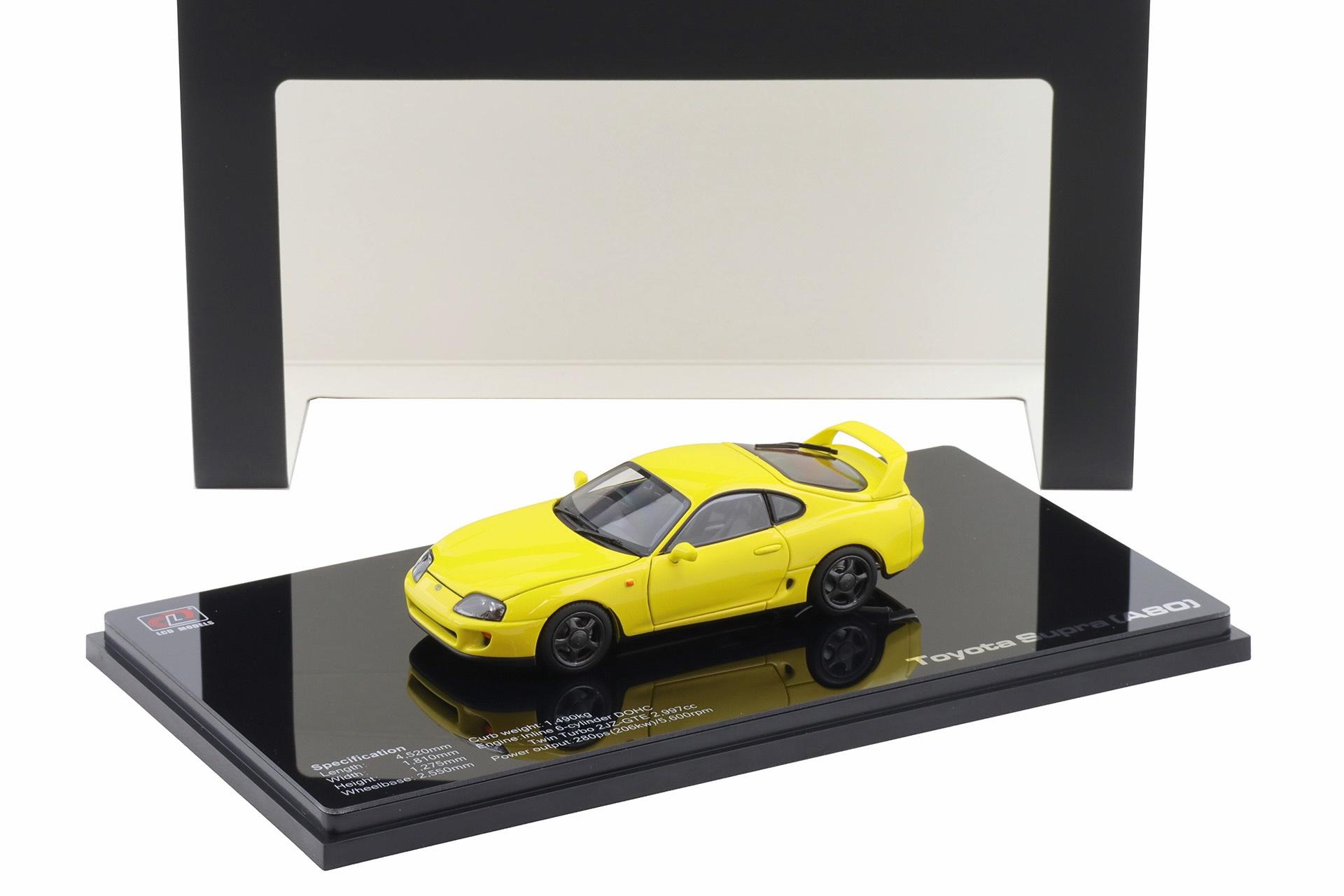 1:43 LCD Models Toyota Supra A80 Coupe RHD yellow LCD43009-YE