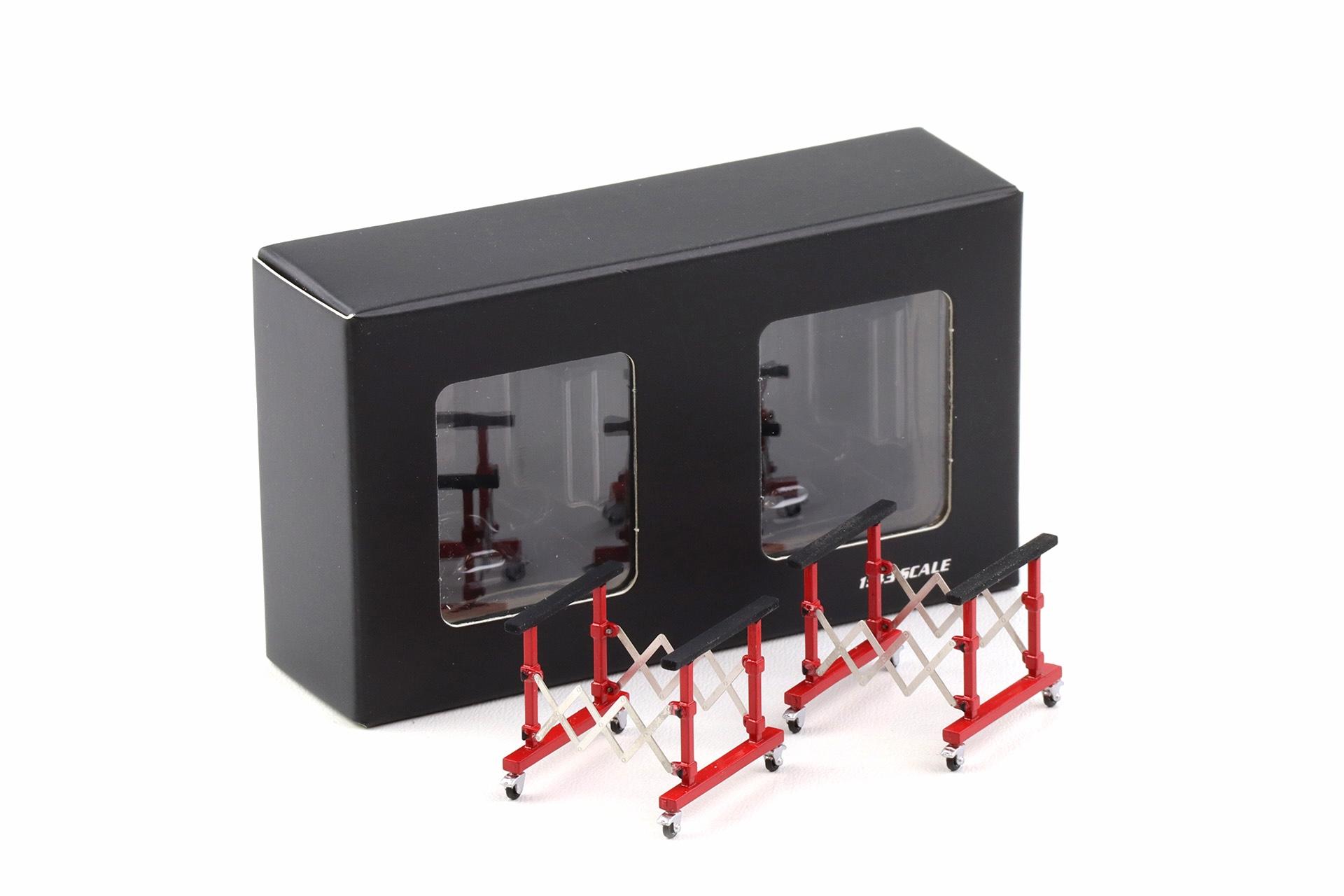 1:43 LCD Models Hood Holder Set 2 pcs. Semi Gloss red LCD-09-SGR