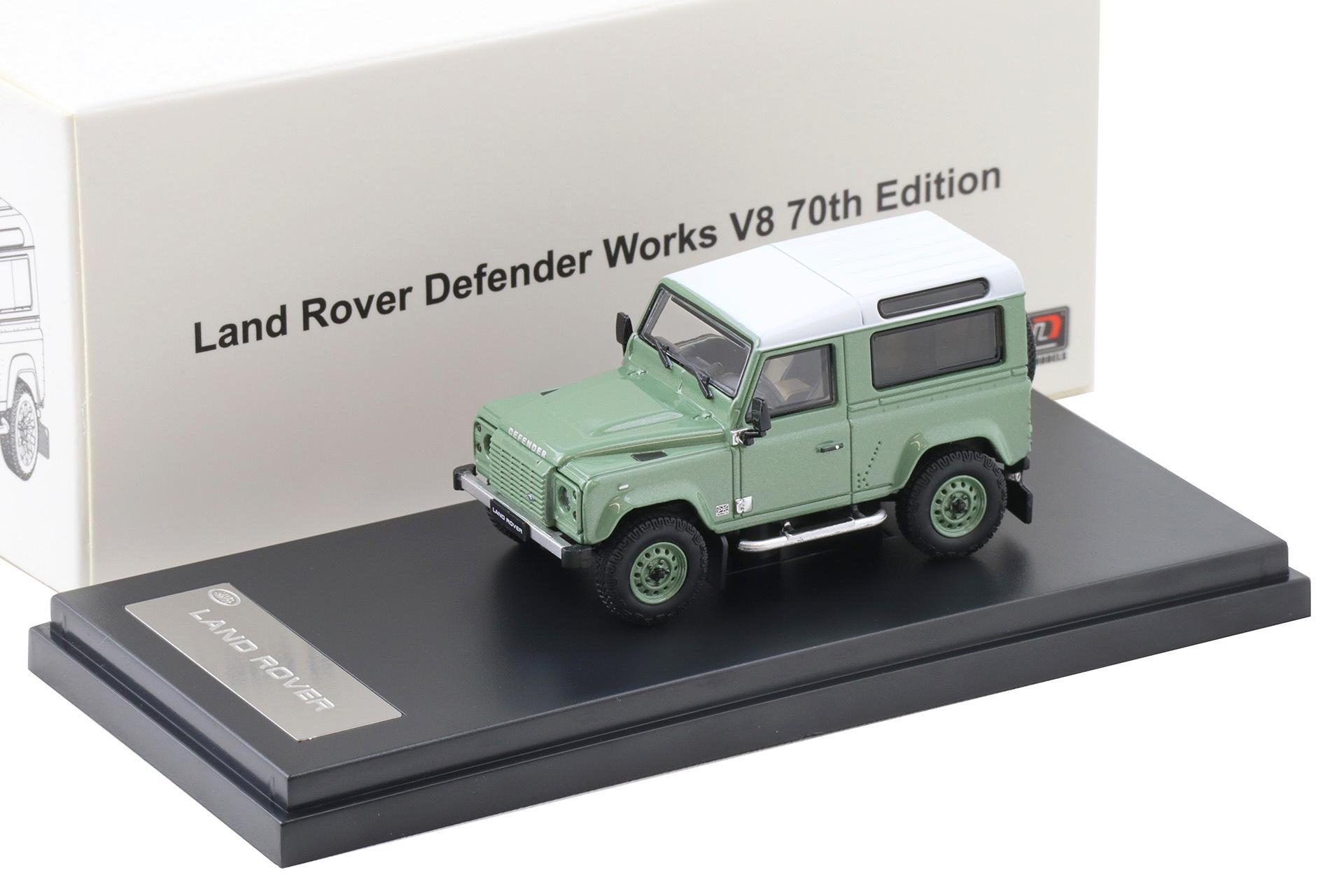 1:64 LCD Models Land Rover Defender Works V8 70th Edition Glasmir green LCD64016-GE