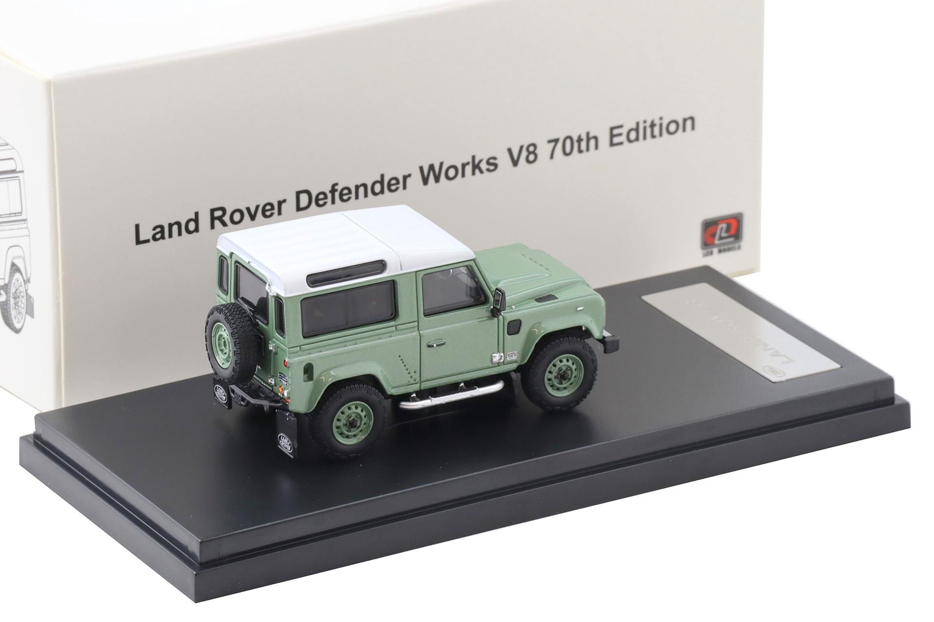 1:64 LCD Models Land Rover Defender Works V8 70th Edition Glasmir green LCD64016-GE