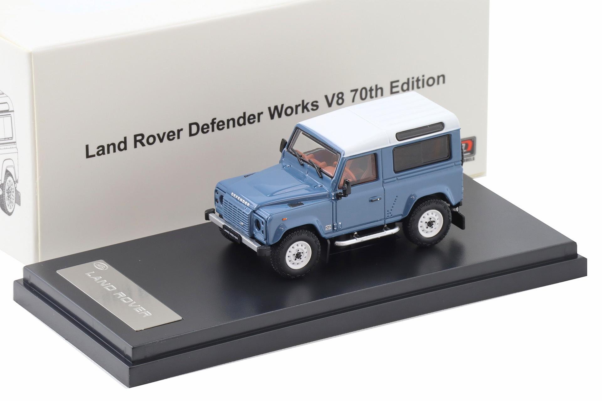 1:64 LCD Models Land Rover Defender Works V8 70th Edition Vintage blue LCD64016-BU