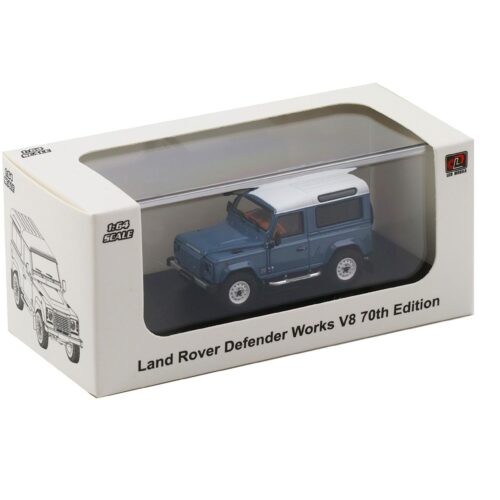 1:64 LCD Models Land Rover Defender Works V8 70th Edition Vintage blue LCD64016-BU