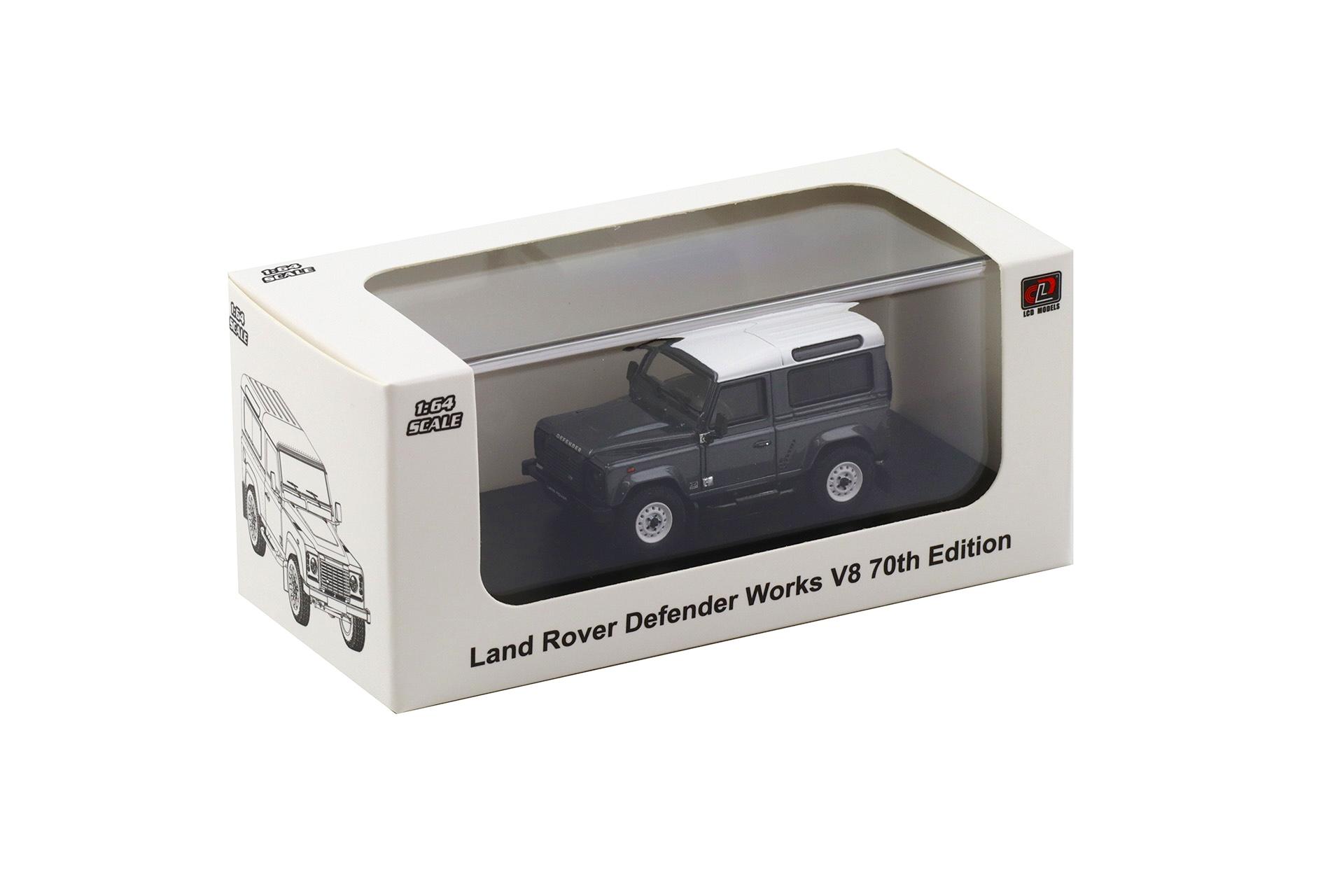 1:64 LCD Models Land Rover Defender Works V8 70th Edition Crimea grey LCD64016-GR