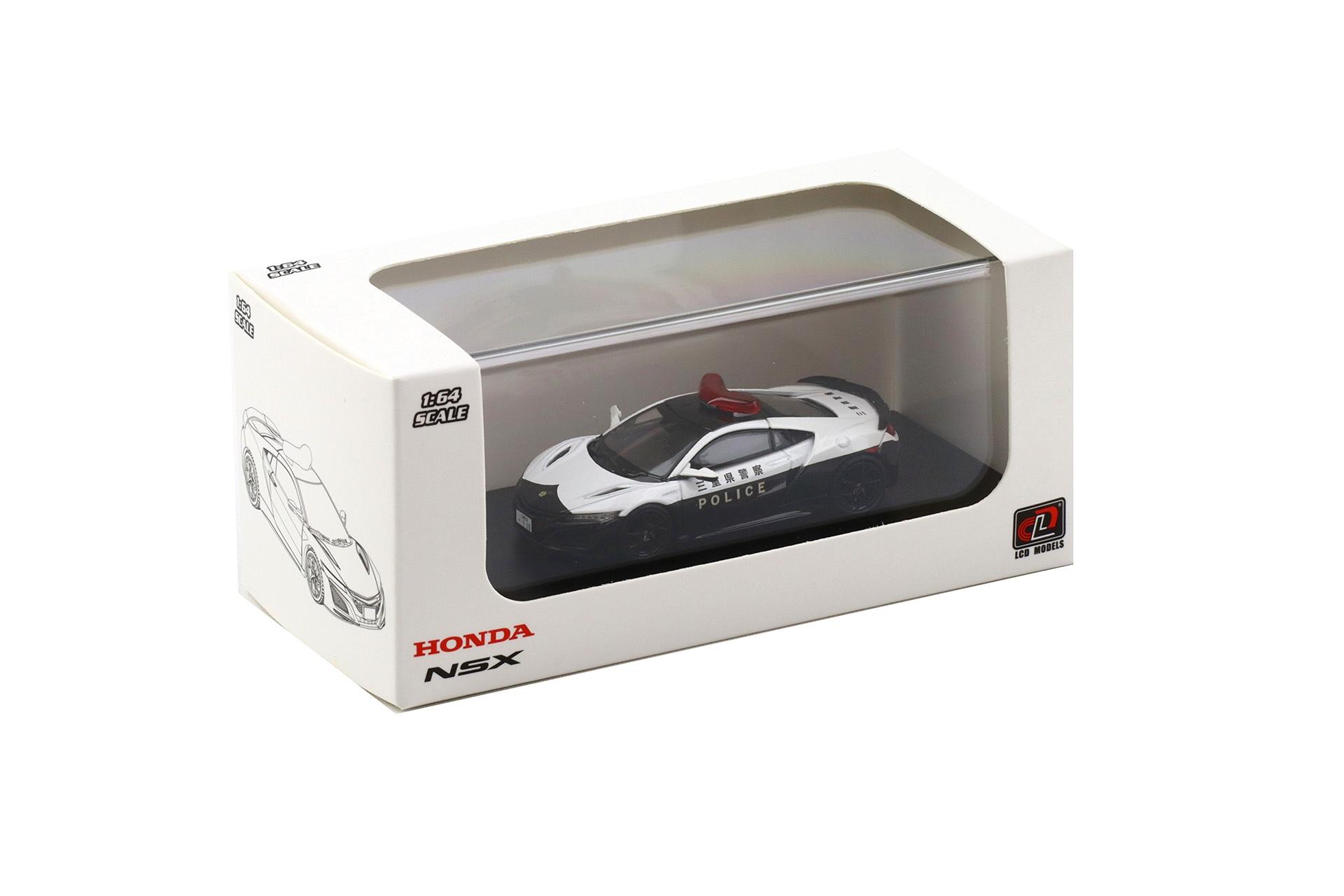 1:64 LCD Models Honda NSX Coupe Police Car black/ white LM64001-BW