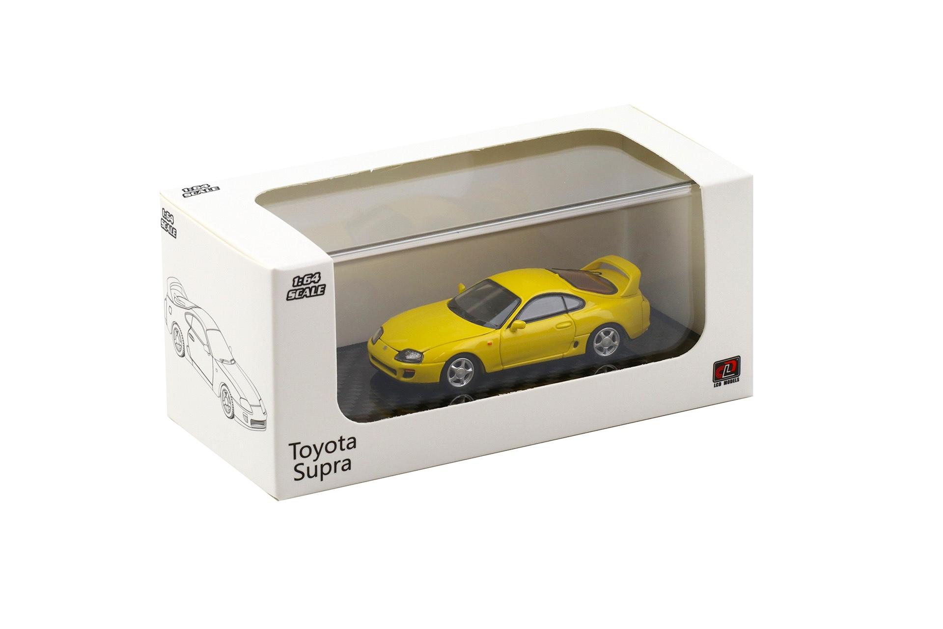 1:64 LCD Models Toyota Supra A80 Coupe RHD yellow LCD64037-YE