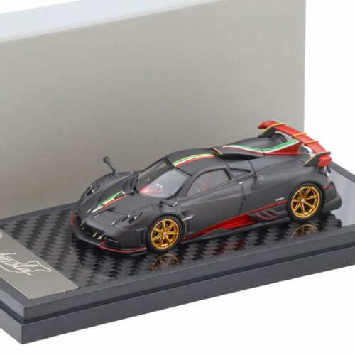 1:64 LCD Models Pagani Imola Coupe matt black Carbon with Italian Flag LCD64041-MBCI