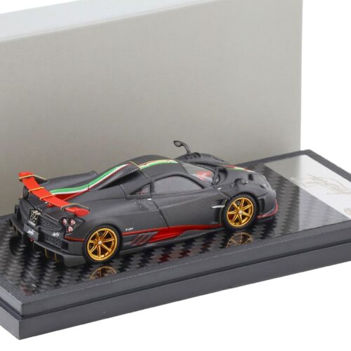 1:64 LCD Models Pagani Imola Coupe matt black Carbon with Italian Flag LCD64041-MBCI