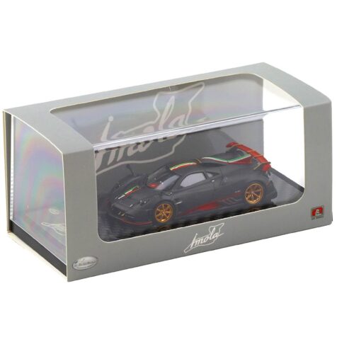 1:64 LCD Models Pagani Imola Coupe matt black Carbon with Italian Flag LCD64041-MBCI