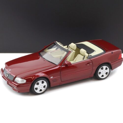 1:18 Norev Mercedes SL 500 R129 Convertible Facelift amber red DEALER VERSION