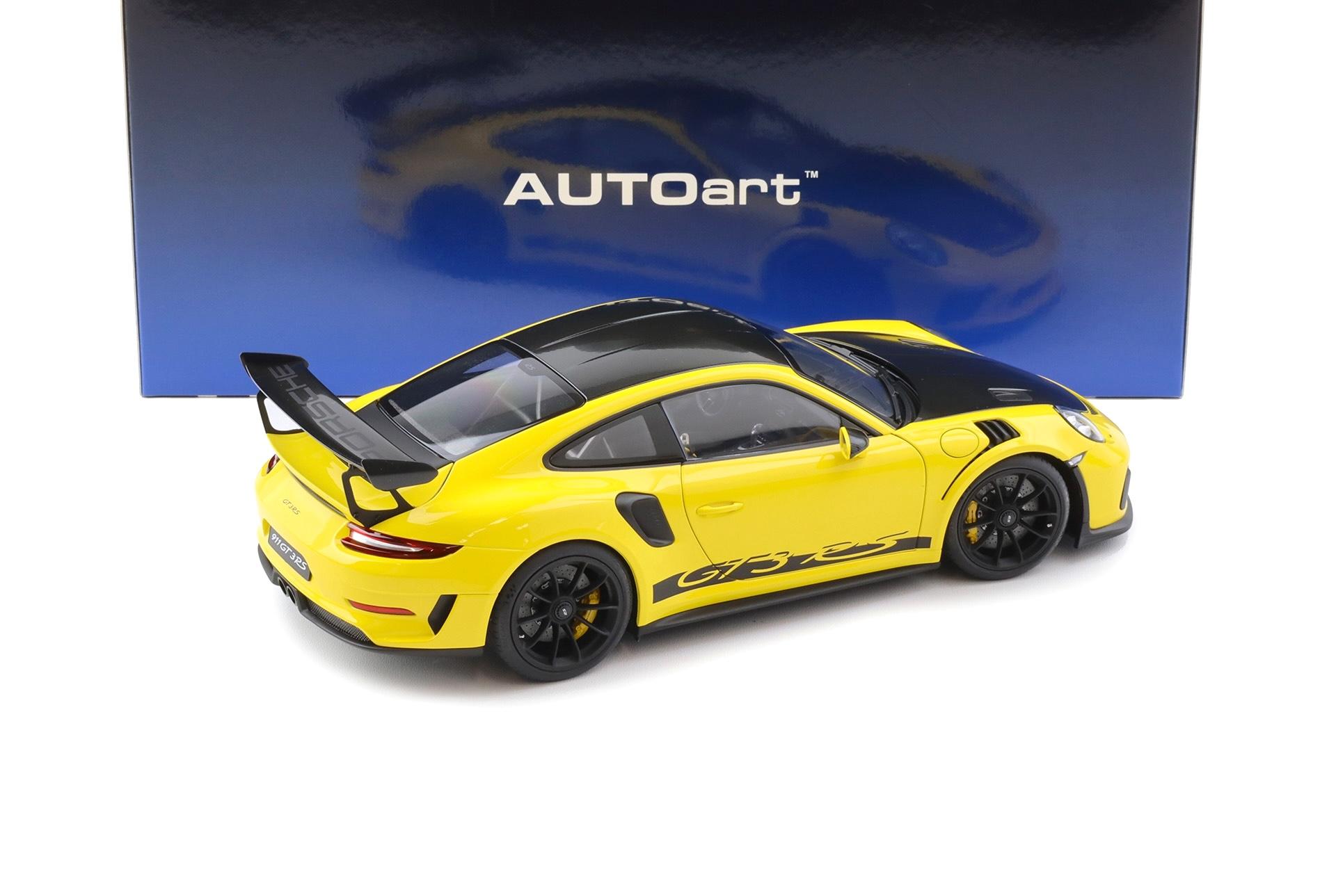 1:18 AUTOart Porsche 911 991.2 GT3 RS Weissach Package Racing yellow 78178