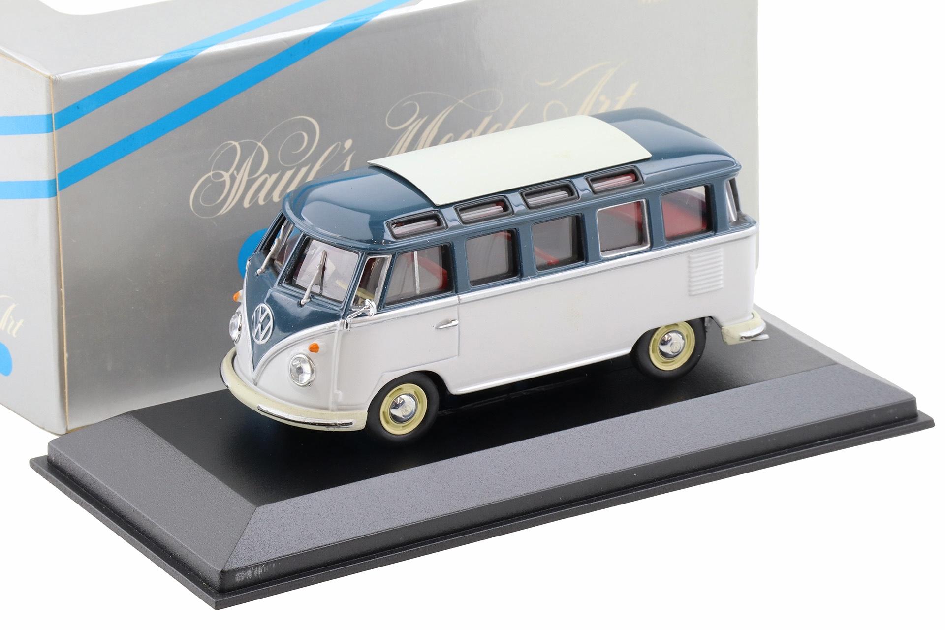 ID 111630 orig.jpg 1:43 Minichamps VW T1 Bus Samba grey/ blue