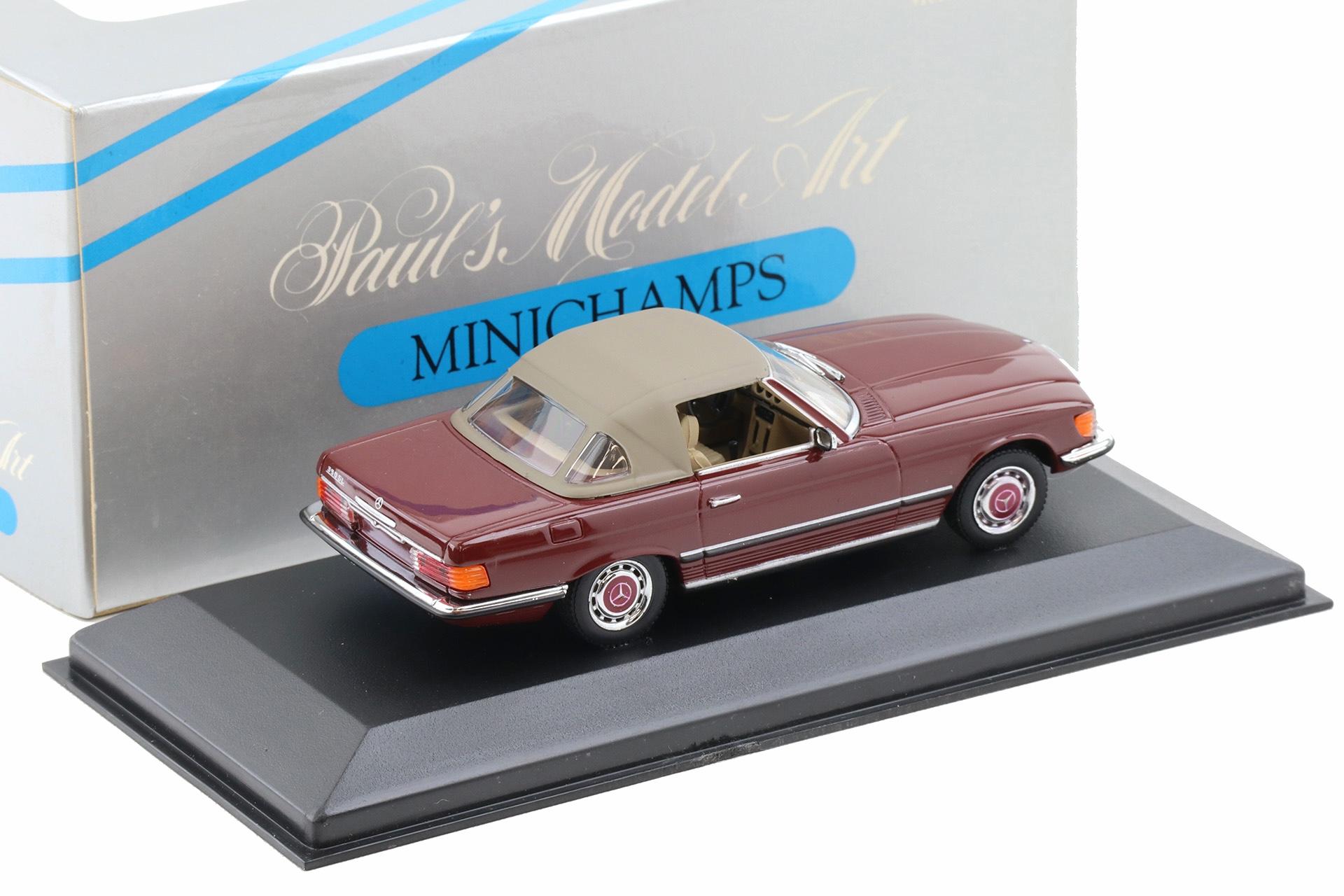 1:43 Minichamps Mercedes 350 SL R107 Cabriolet closed Softtop red