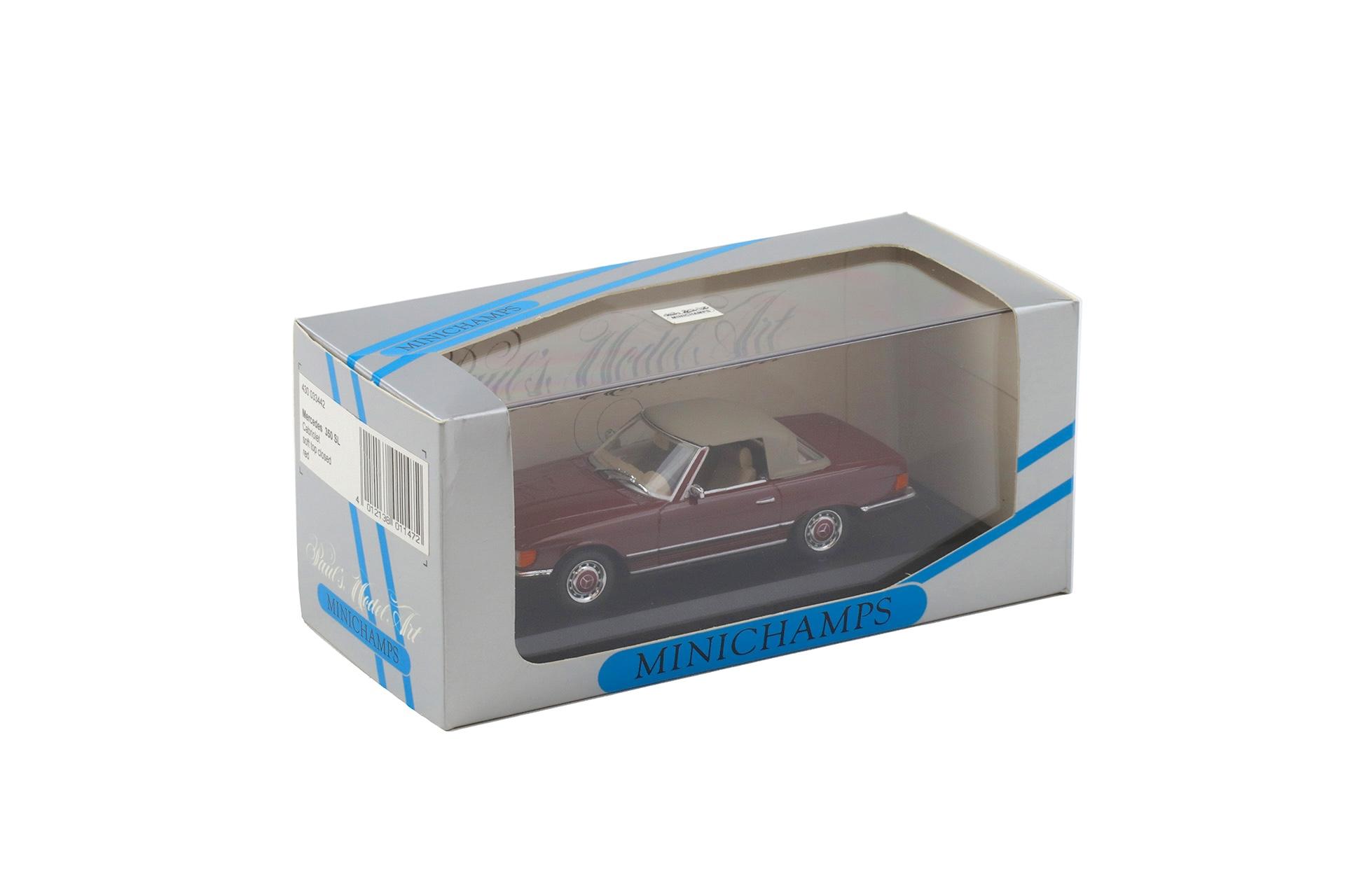 1:43 Minichamps Mercedes 350 SL R107 Cabriolet closed Softtop red