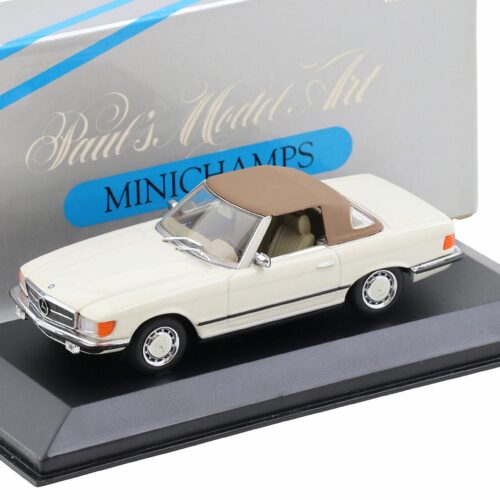 1:43 Minichamps Mercedes 350 SL R107 Cabriolet closed Softtop white