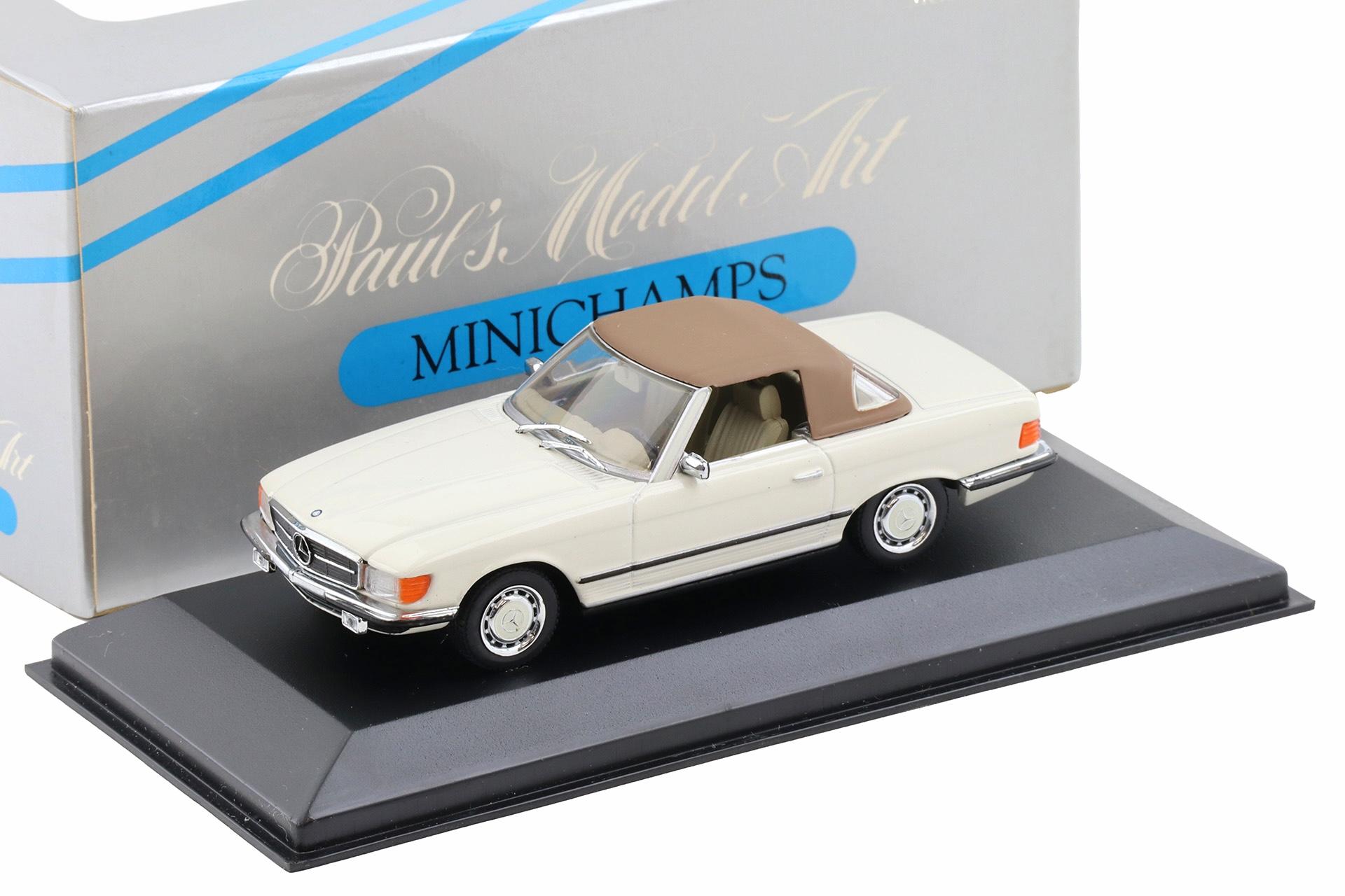 1:43 Minichamps Mercedes 350 SL R107 Cabriolet closed Softtop white