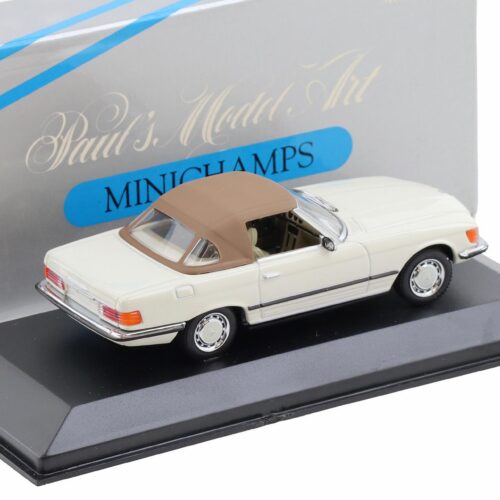 1:43 Minichamps Mercedes 350 SL R107 Cabriolet closed Softtop white