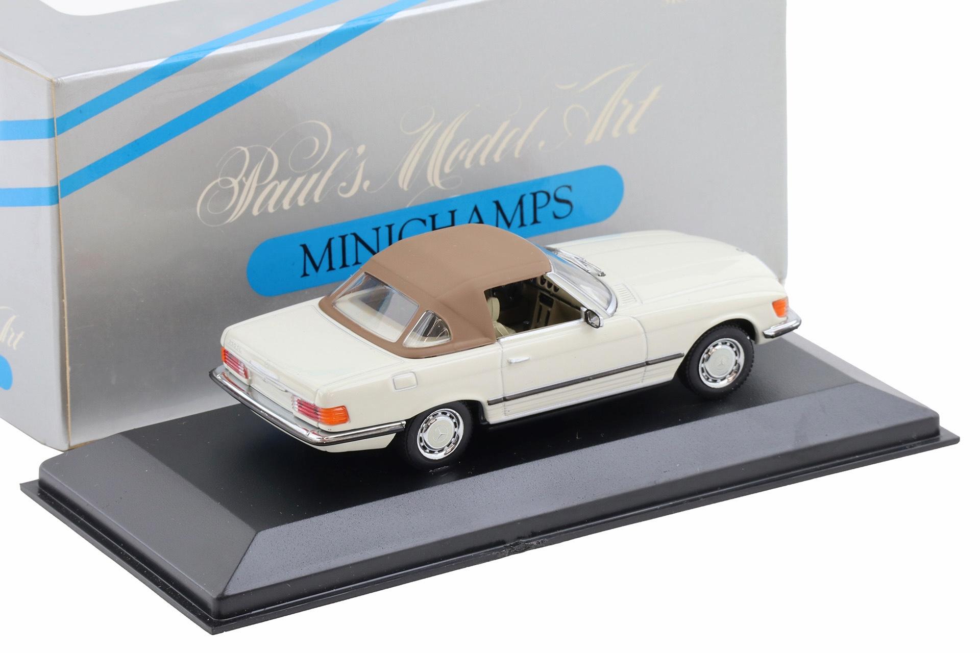 1:43 Minichamps Mercedes 350 SL R107 Cabriolet closed Softtop white
