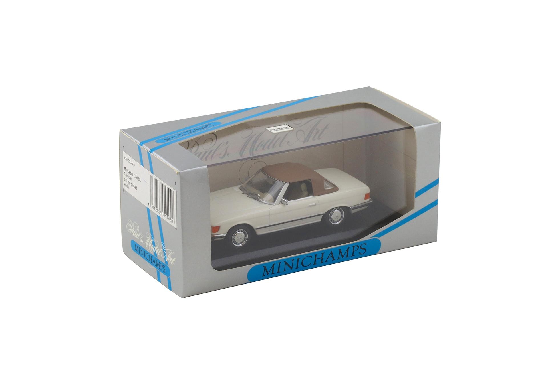 1:43 Minichamps Mercedes 350 SL R107 Cabriolet closed Softtop white