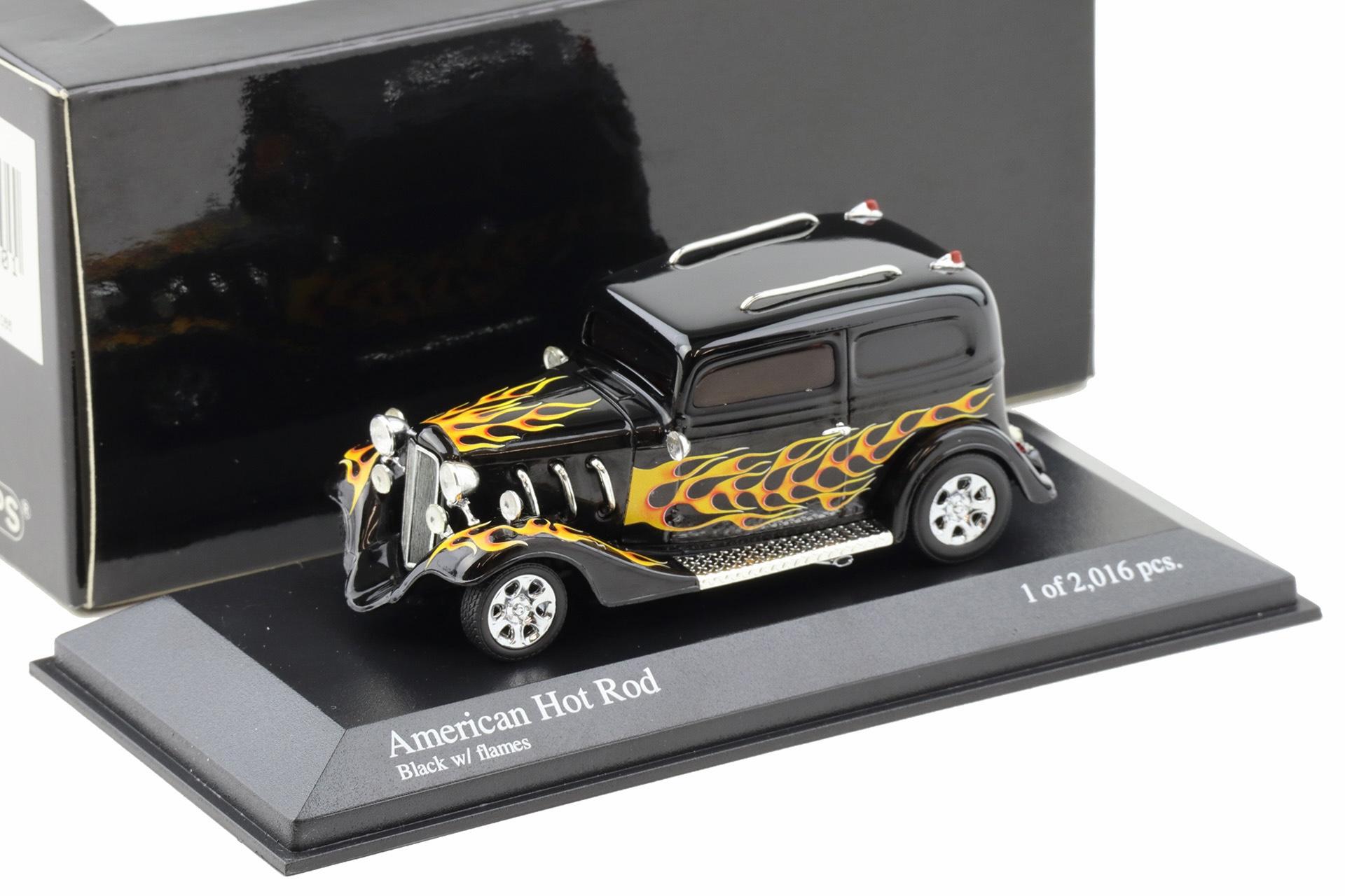 1:43 Minichamps American Hot Rod Black with flames