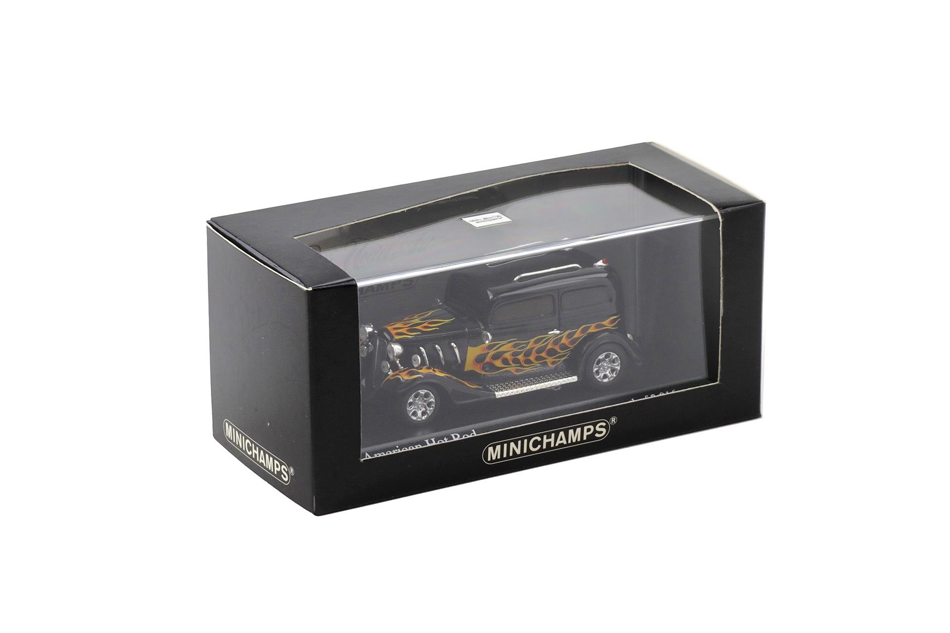 1:43 Minichamps American Hot Rod Black with flames