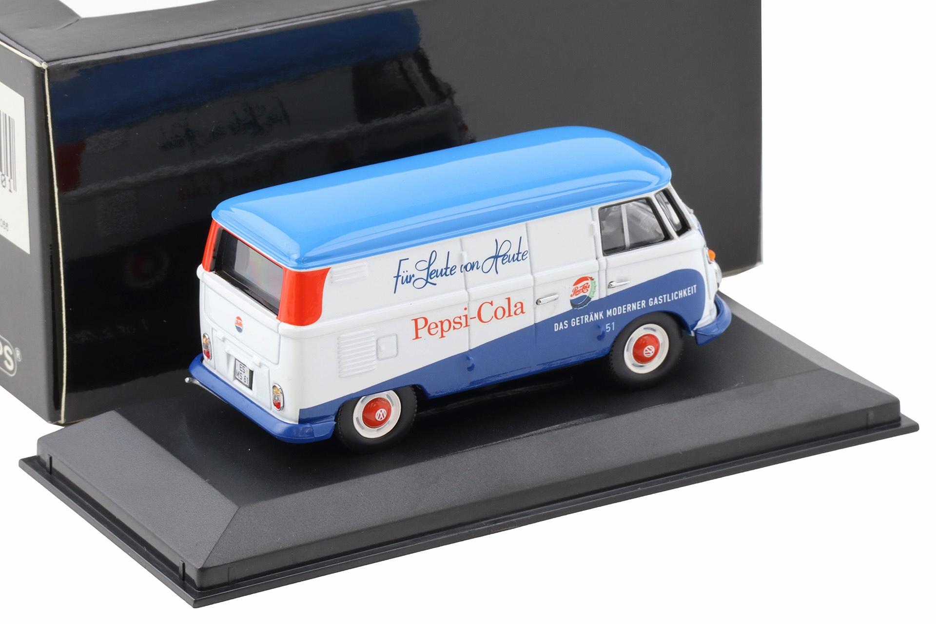 1:43 Minichamps VW T1 Bus Kastenwagen PEPSI-COLA 1963