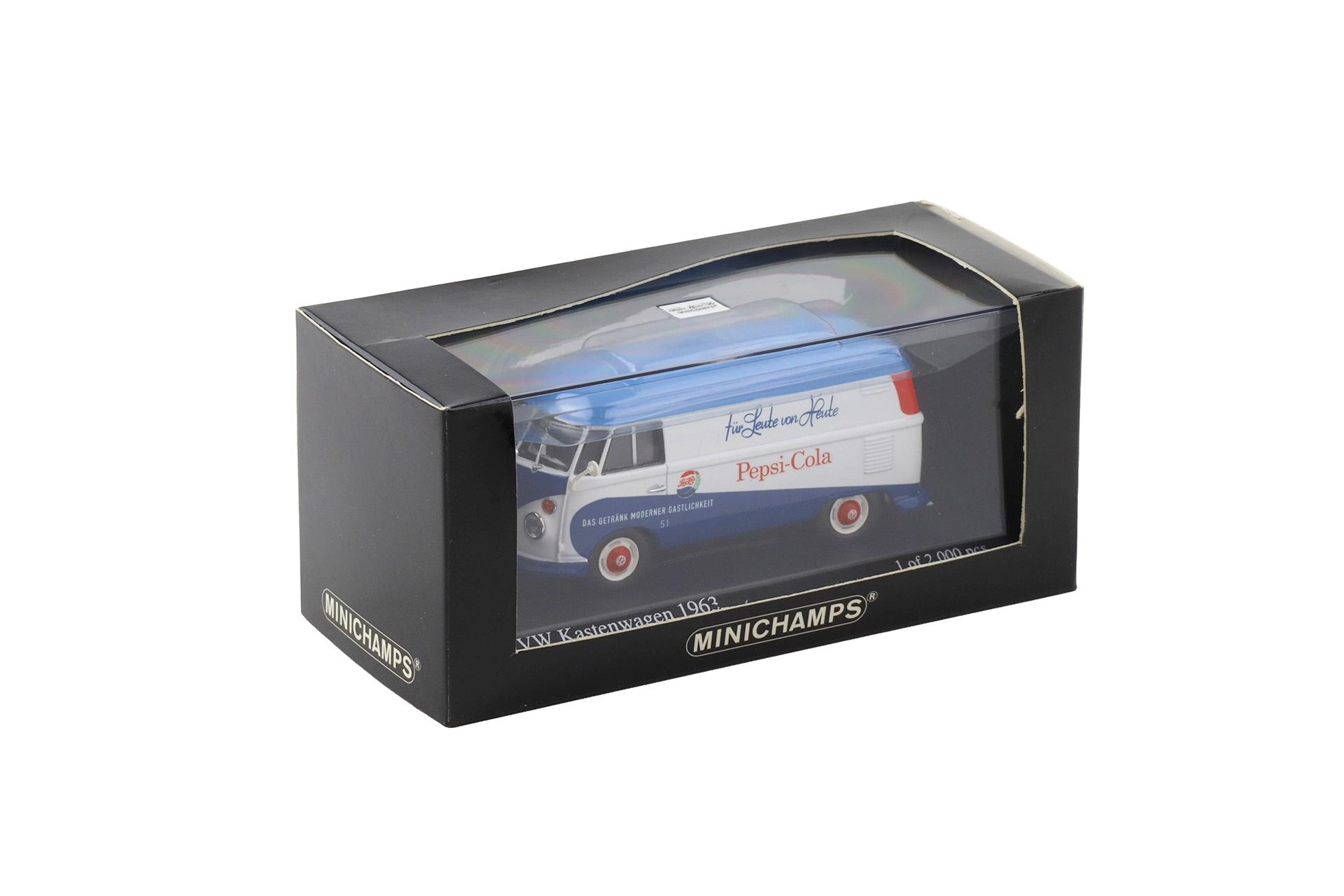1:43 Minichamps VW T1 Bus Kastenwagen PEPSI-COLA 1963