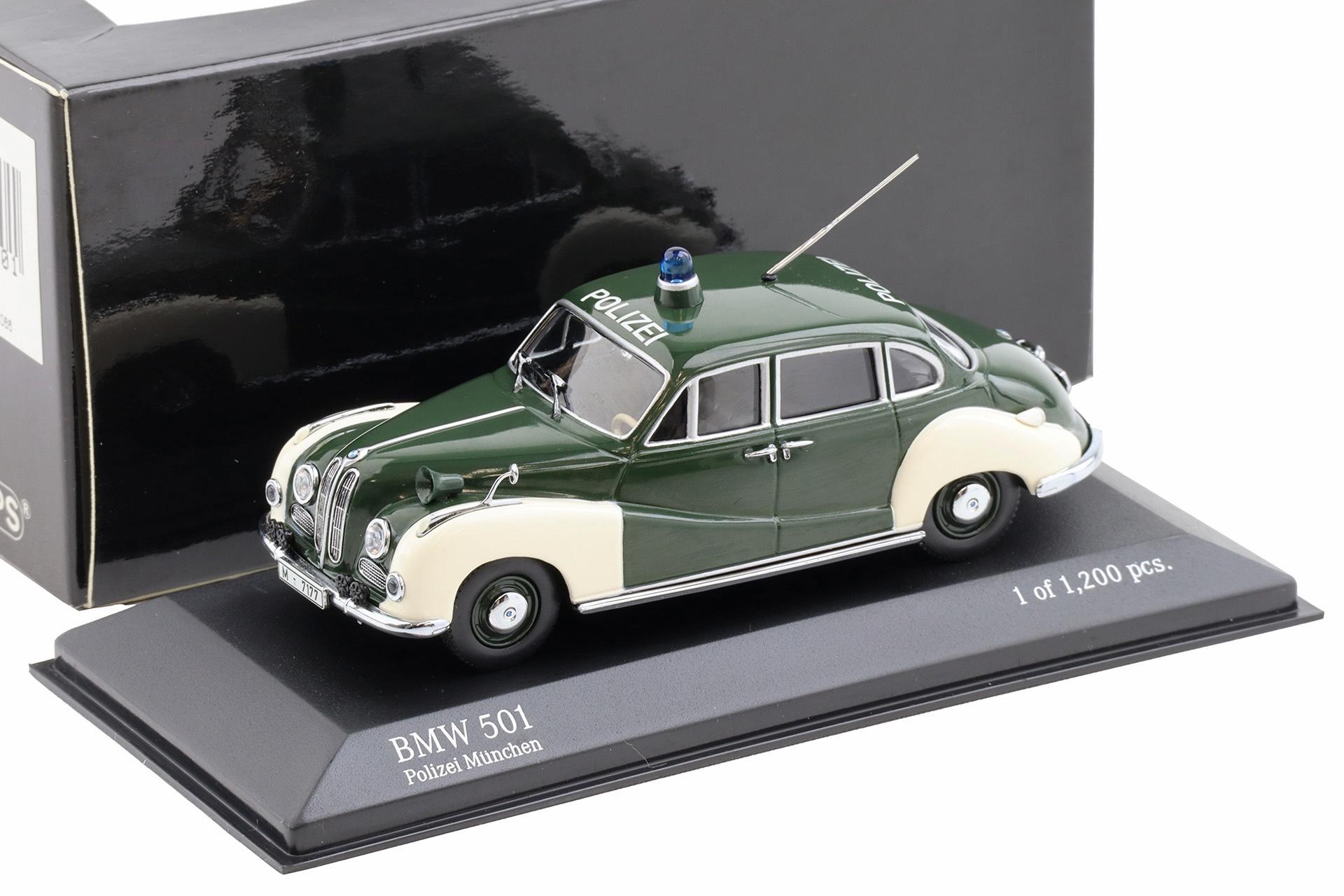 1:43 Minichamps BMW 501 Polizei München green/ white