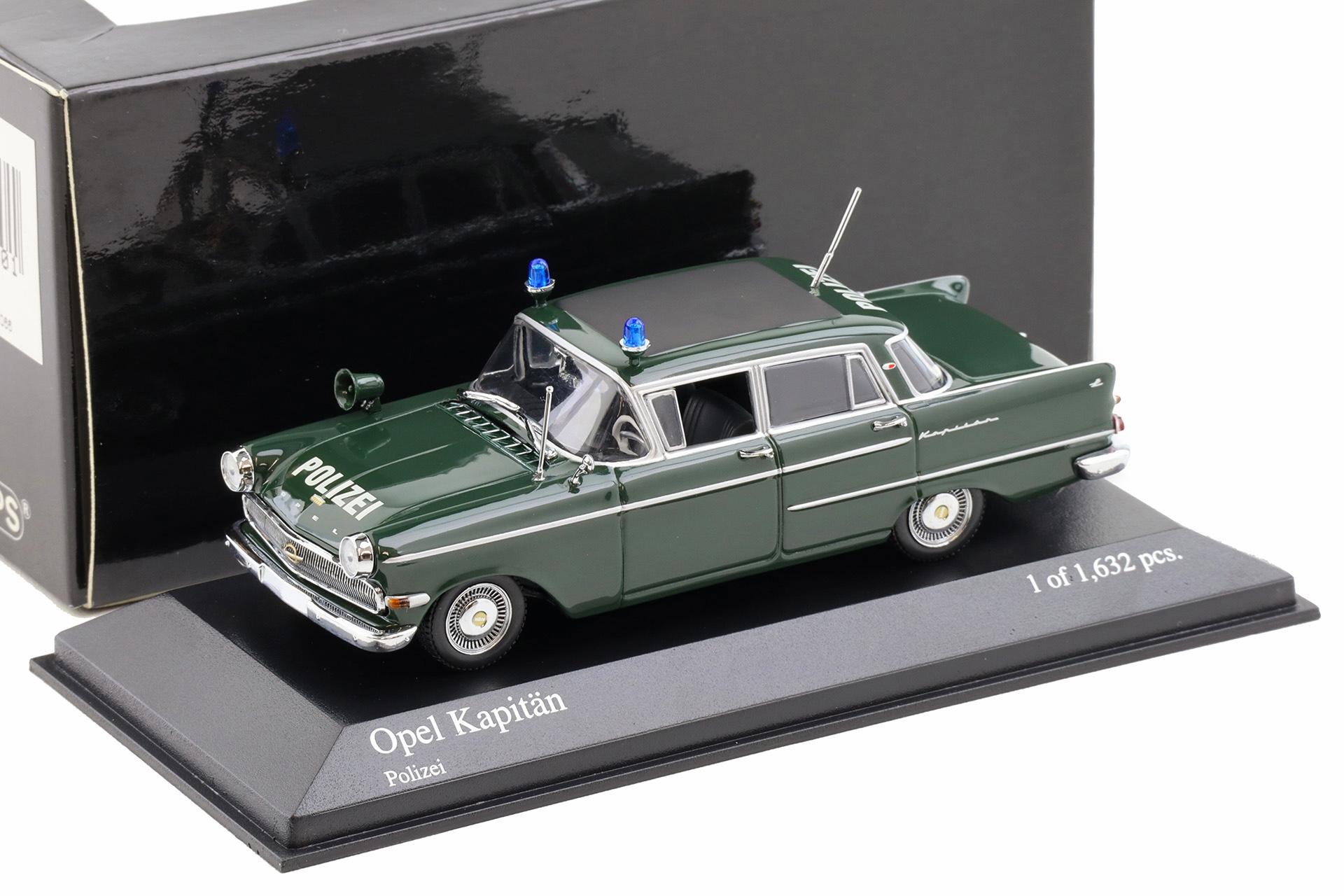 1:43 Minichamps Opel Kapitän 1959 Polizei dark green