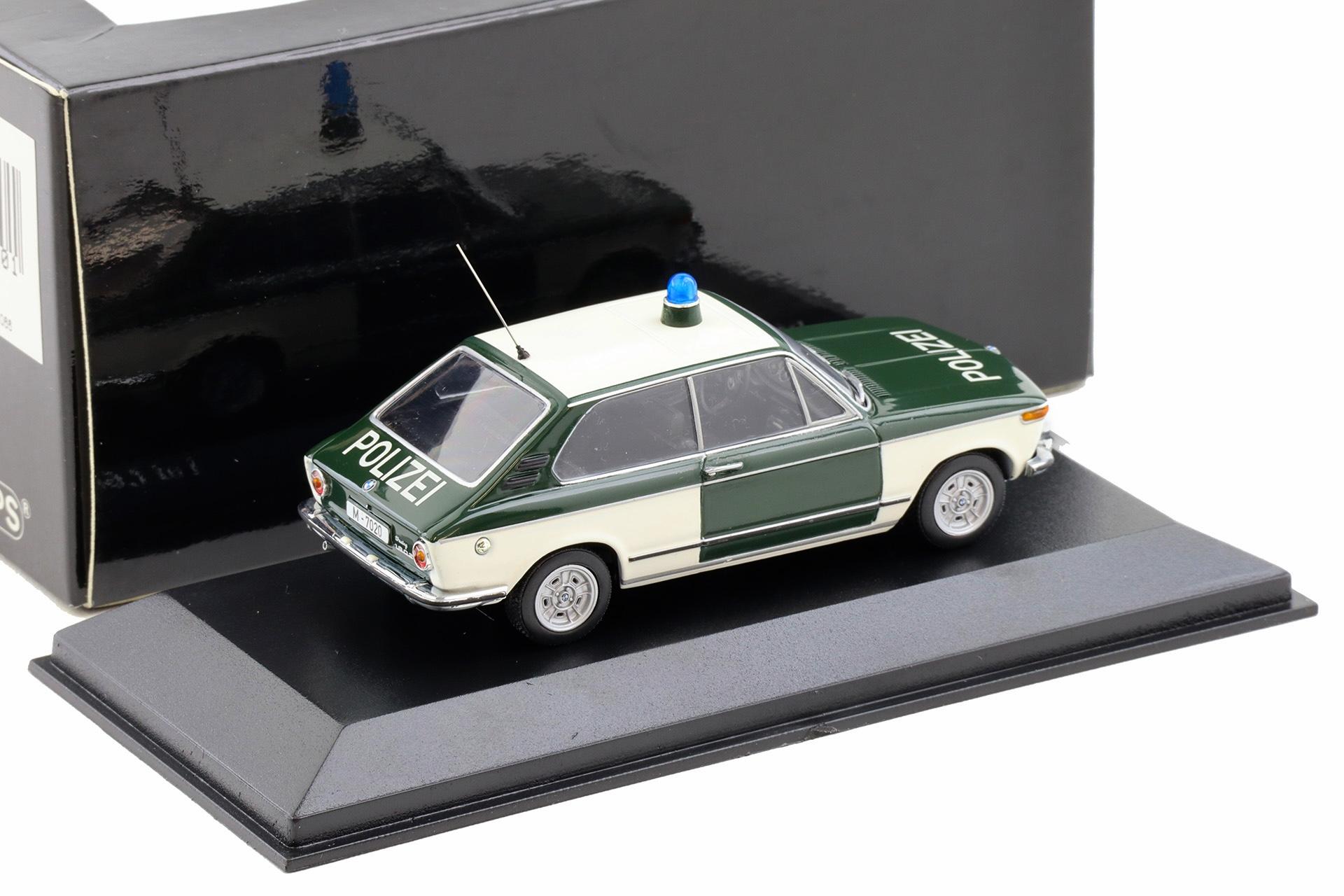 1:43 Minichamps BMW 1802 Touring 1972 Polizei München green/ white