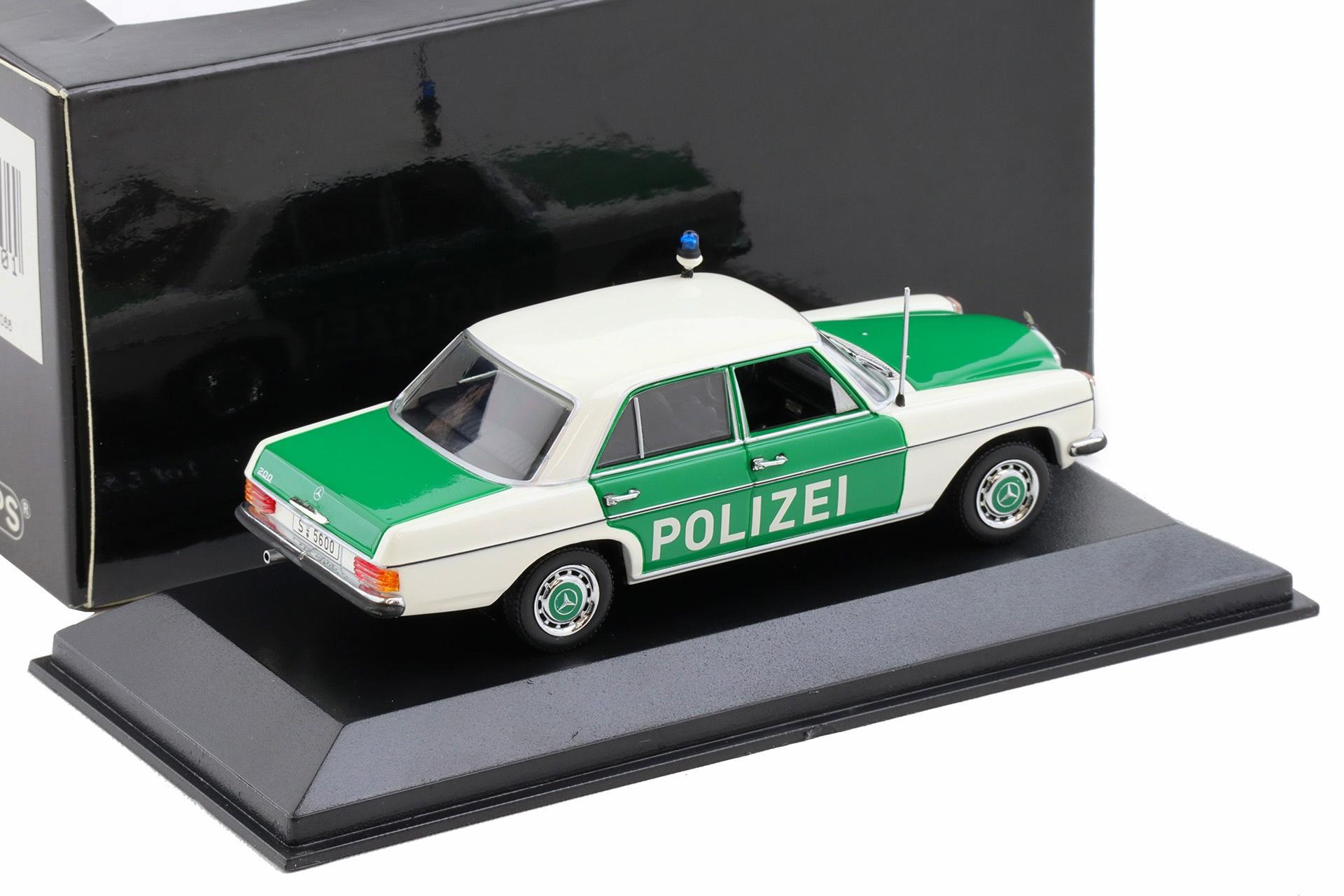 1:43 Minichamps Mercedes 200 W115 Sedan /8 Polizei green/ white
