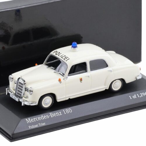 1:43 Minichamps Mercedes 180 Ponton Polizei Trier white