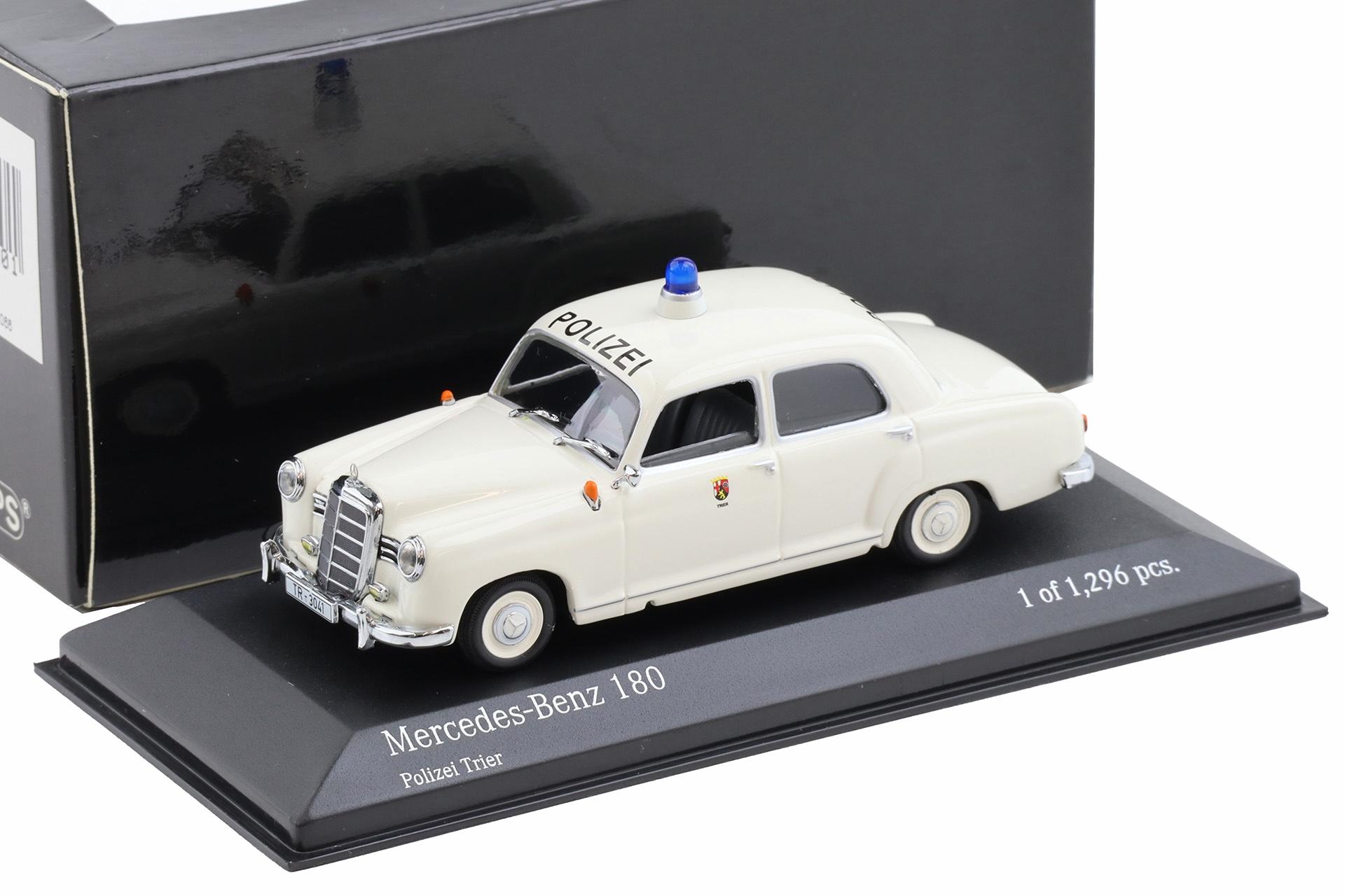 1:43 Minichamps Mercedes 180 Ponton Polizei Trier white