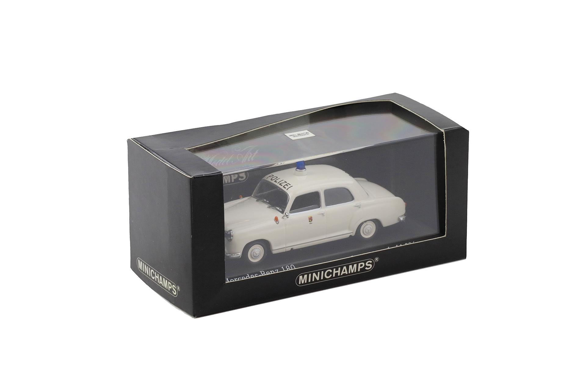 1:43 Minichamps Mercedes 180 Ponton Polizei Trier white