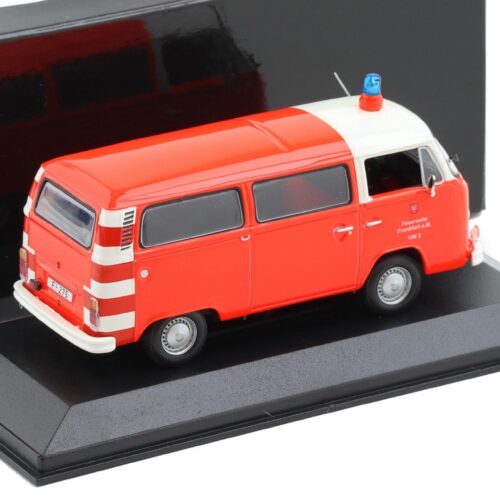 1:43 Minichamps VW T2 Bus 1976 Feuerwehr Frankfurt red/ white