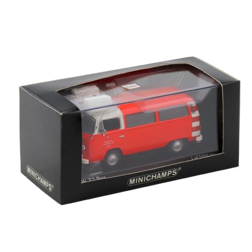 1:43 Minichamps VW T2 Bus 1976 Feuerwehr Frankfurt red/ white