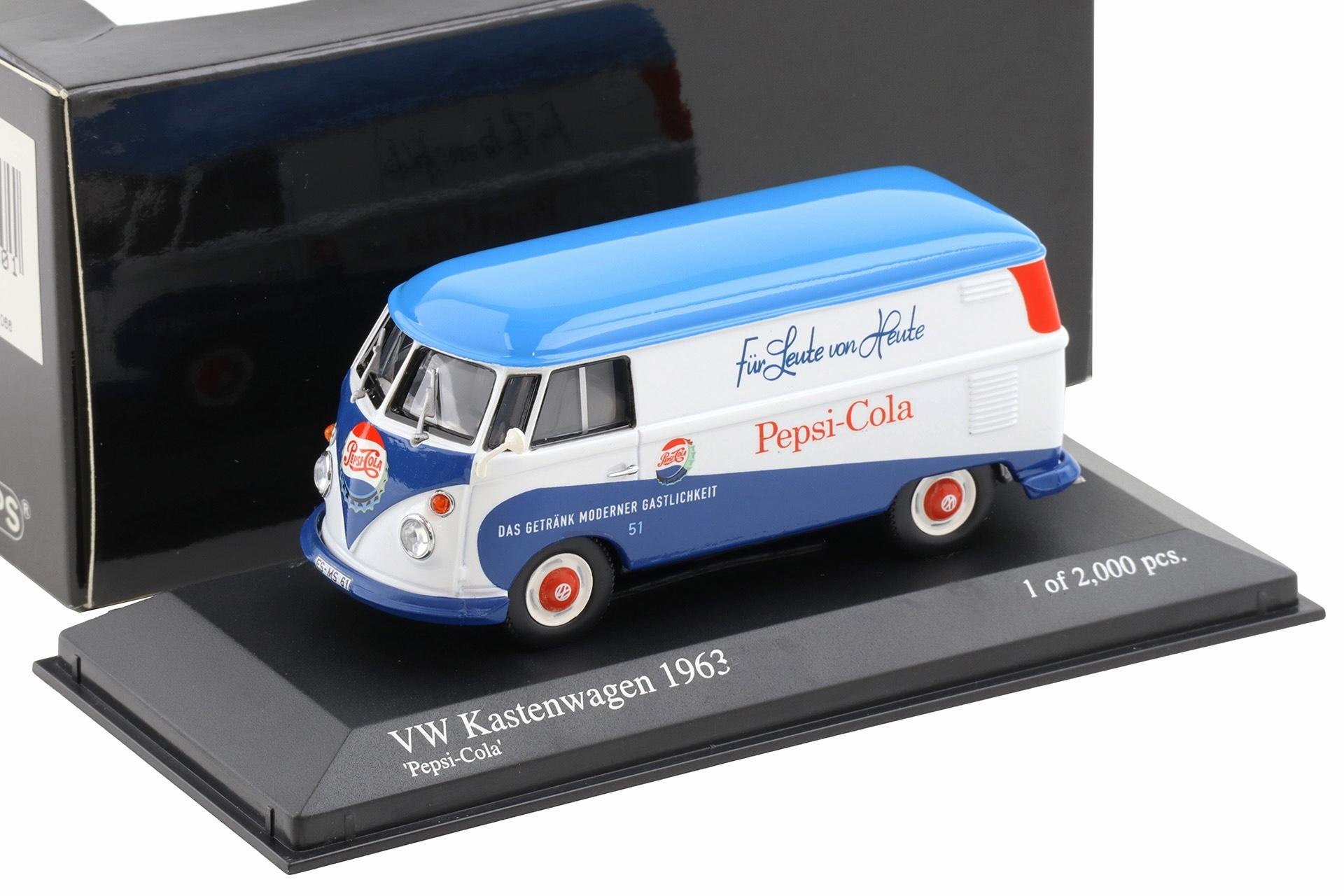 1:43 Minichamps VW T1 Bus Kastenwagen PEPSI-COLA 1963
