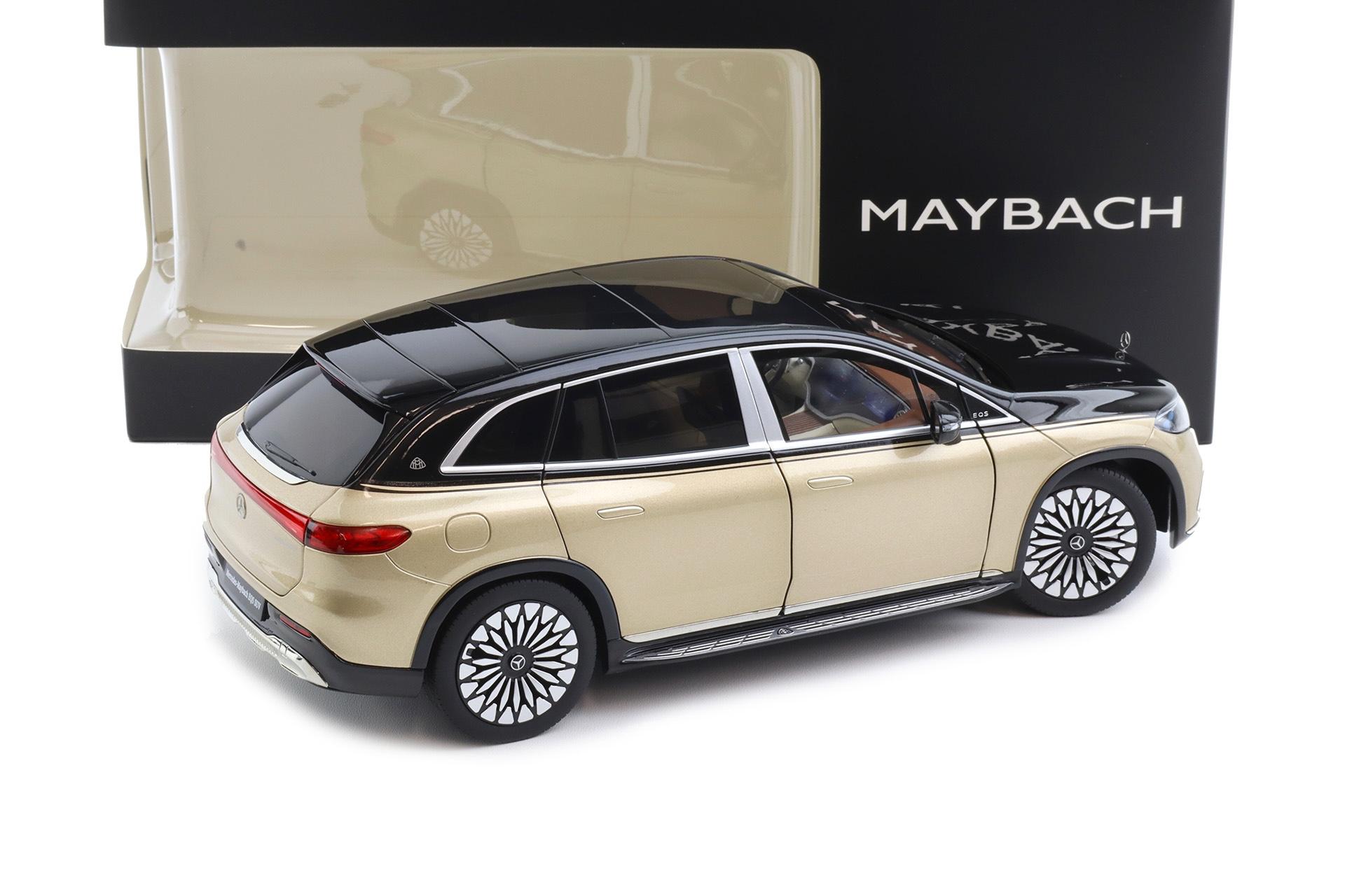 1:18 NZG Mercedes Maybach EQS 680 SUV black/ Kalahari gold DEALER VERSION