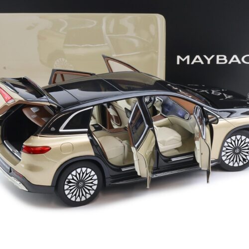 1:18 NZG Mercedes Maybach EQS 680 SUV black/ Kalahari gold DEALER VERSION