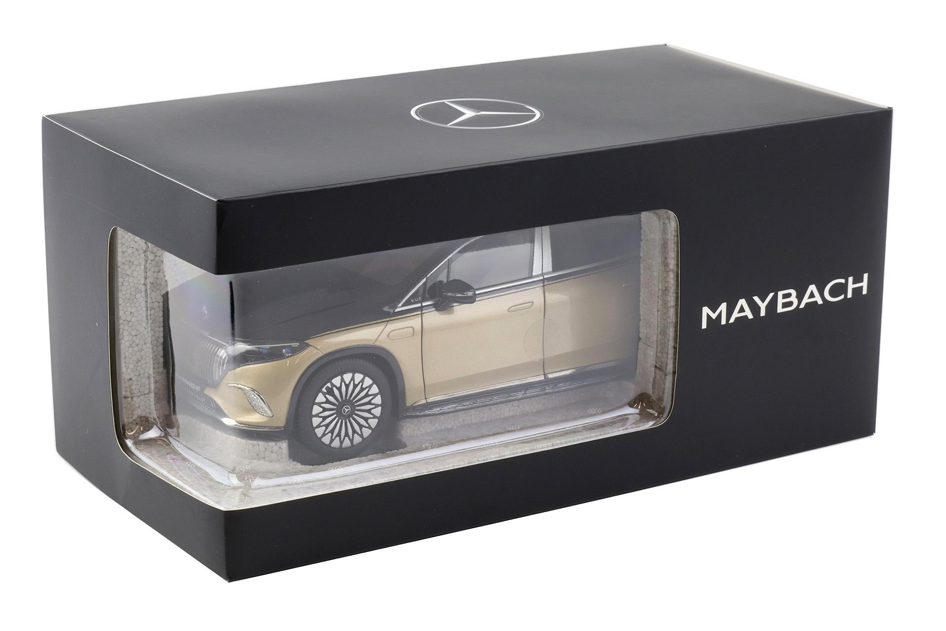 1:18 NZG Mercedes Maybach EQS 680 SUV black/ Kalahari gold DEALER VERSION