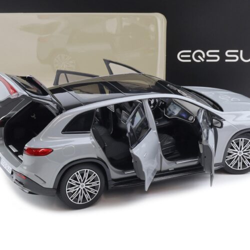 1:18 NZG Mercedes EQS SUV X296 AMG Line alpine grey solid DEALER VERSION