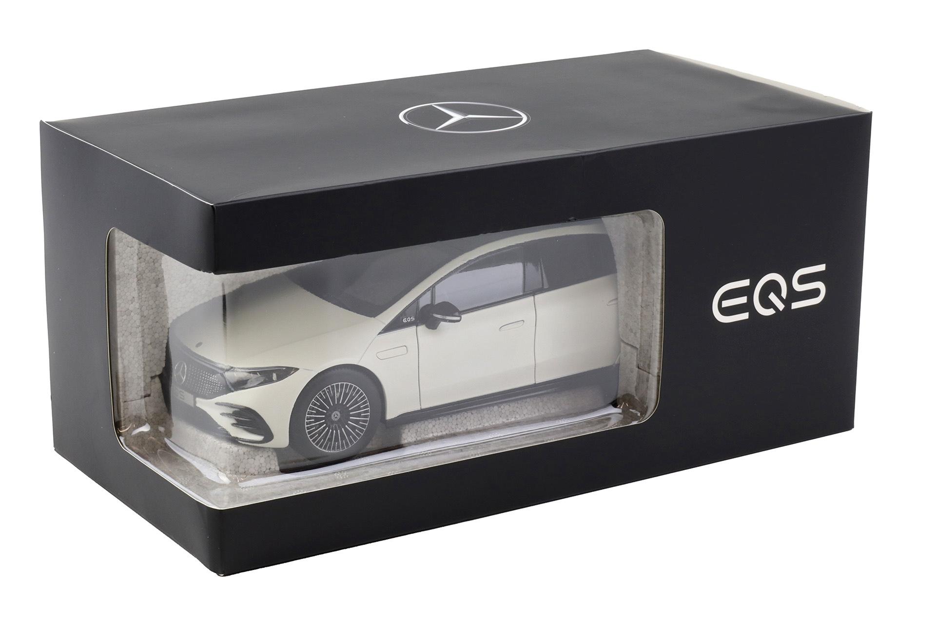 1:18 NZG Mercedes EQS V297 Limousine opalite white bright matt DEALER VERSION