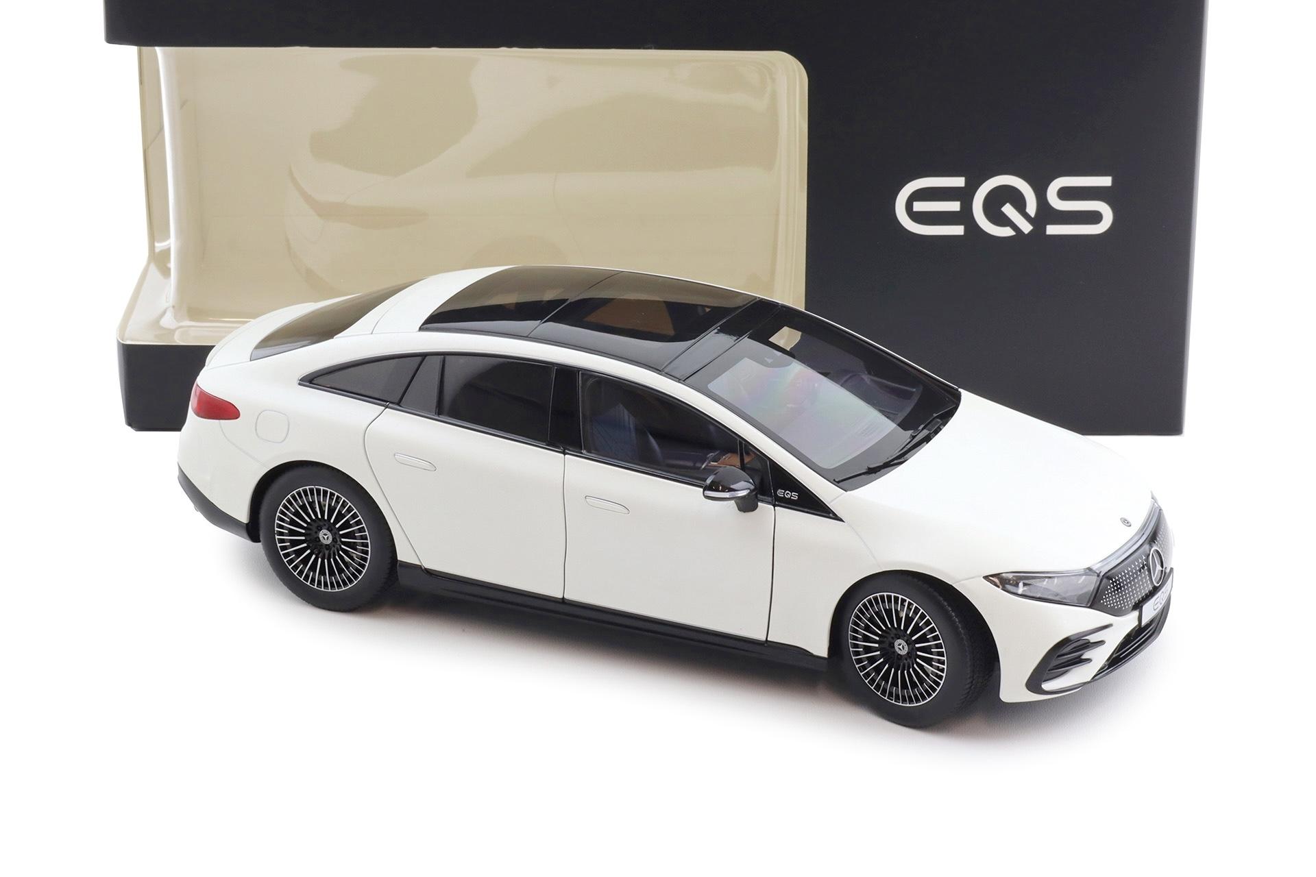 1:18 NZG Mercedes EQS V297 Limousine opalite white bright matt DEALER VERSION
