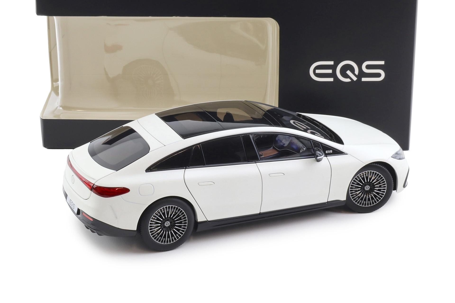 1:18 NZG Mercedes EQS V297 Limousine opalite white bright matt DEALER VERSION