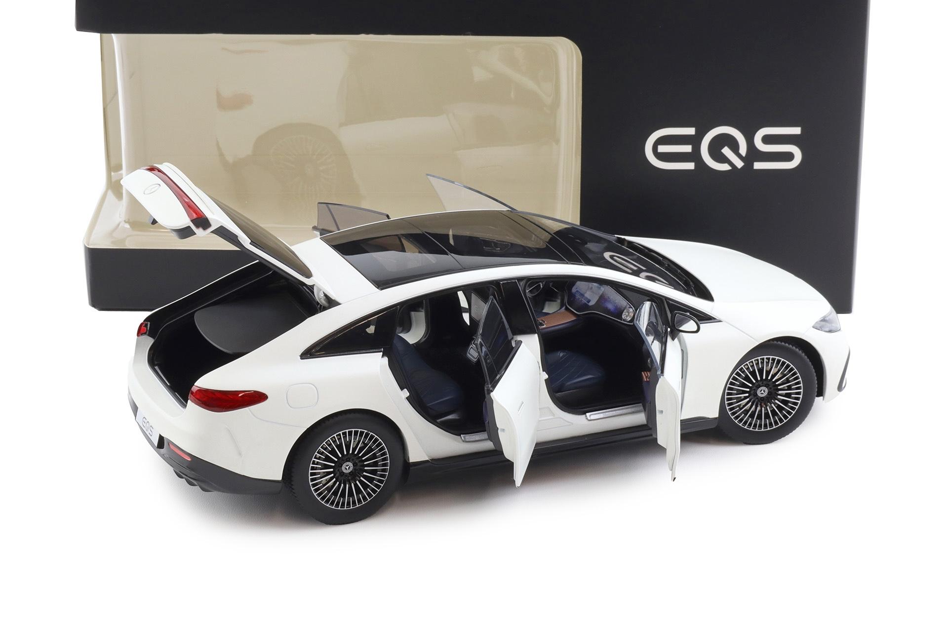 1:18 NZG Mercedes EQS V297 Limousine opalite white bright matt DEALER VERSION