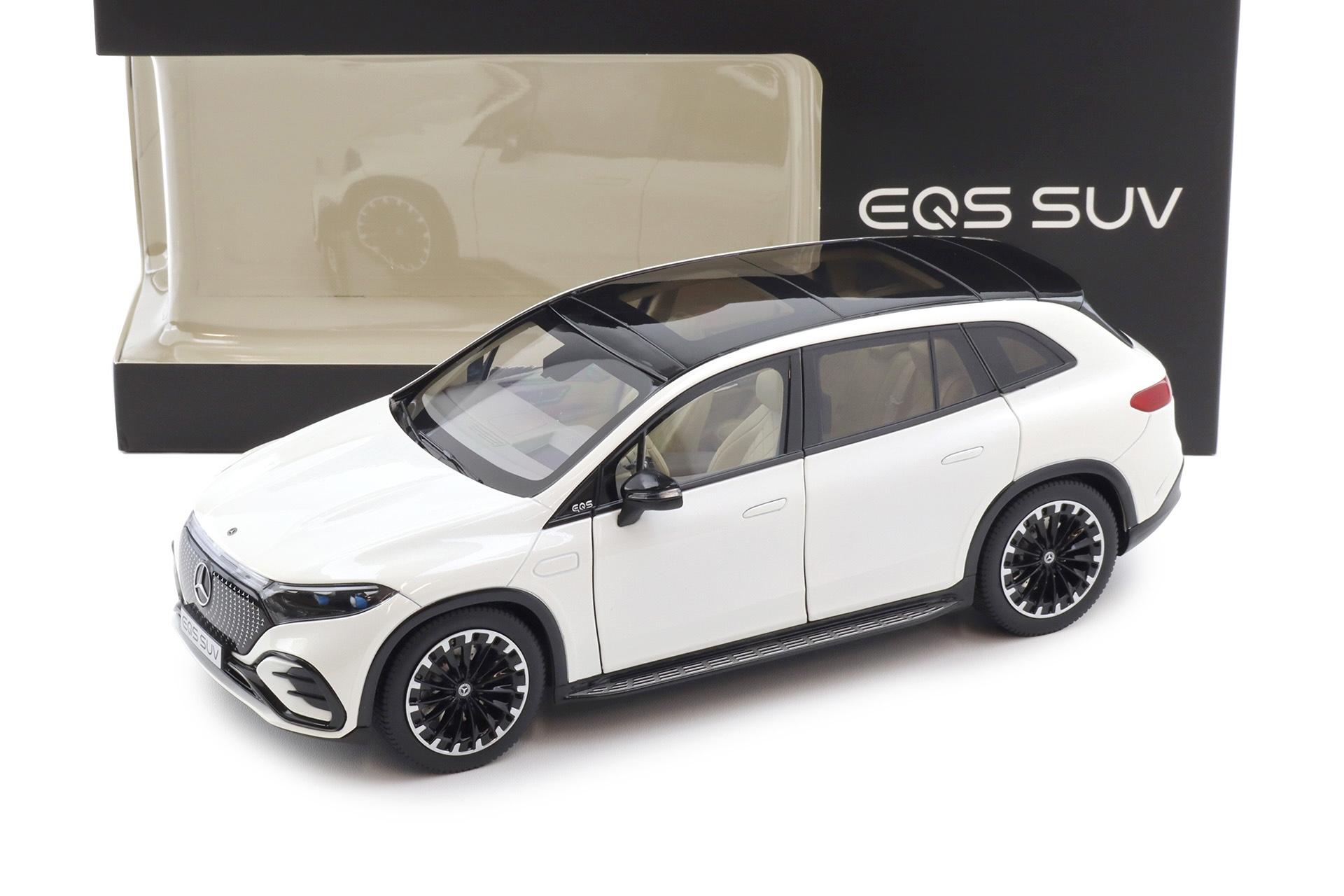 1:18 NZG Mercedes EQS SUV X296 AMG Line diamond white bright DEALER VERSION
