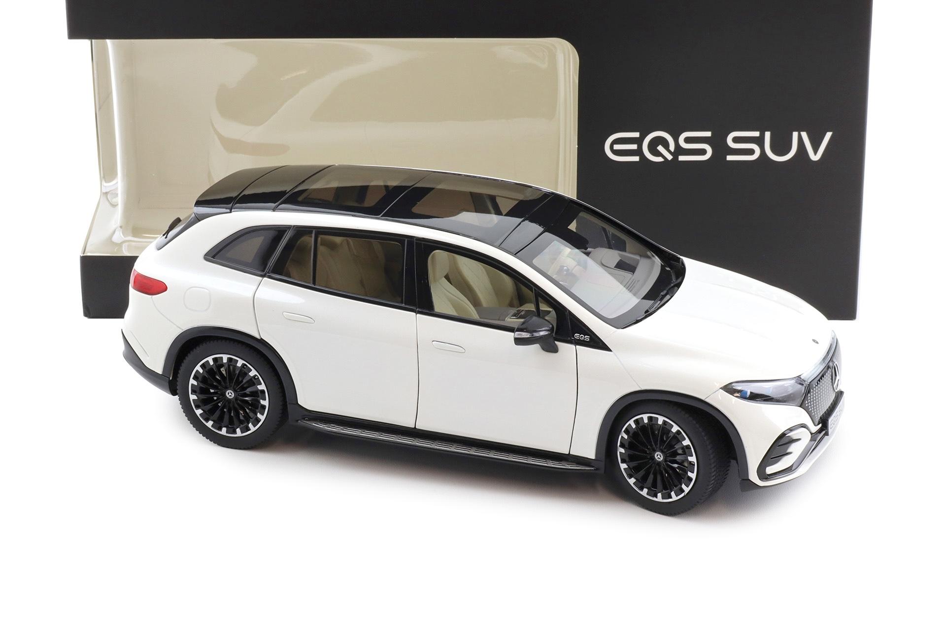1:18 NZG Mercedes EQS SUV X296 AMG Line diamond white bright DEALER VERSION