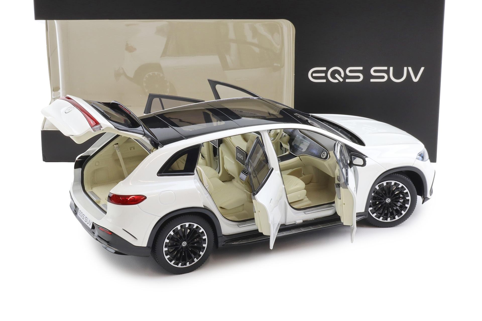 1:18 NZG Mercedes EQS SUV X296 AMG Line diamond white bright DEALER VERSION