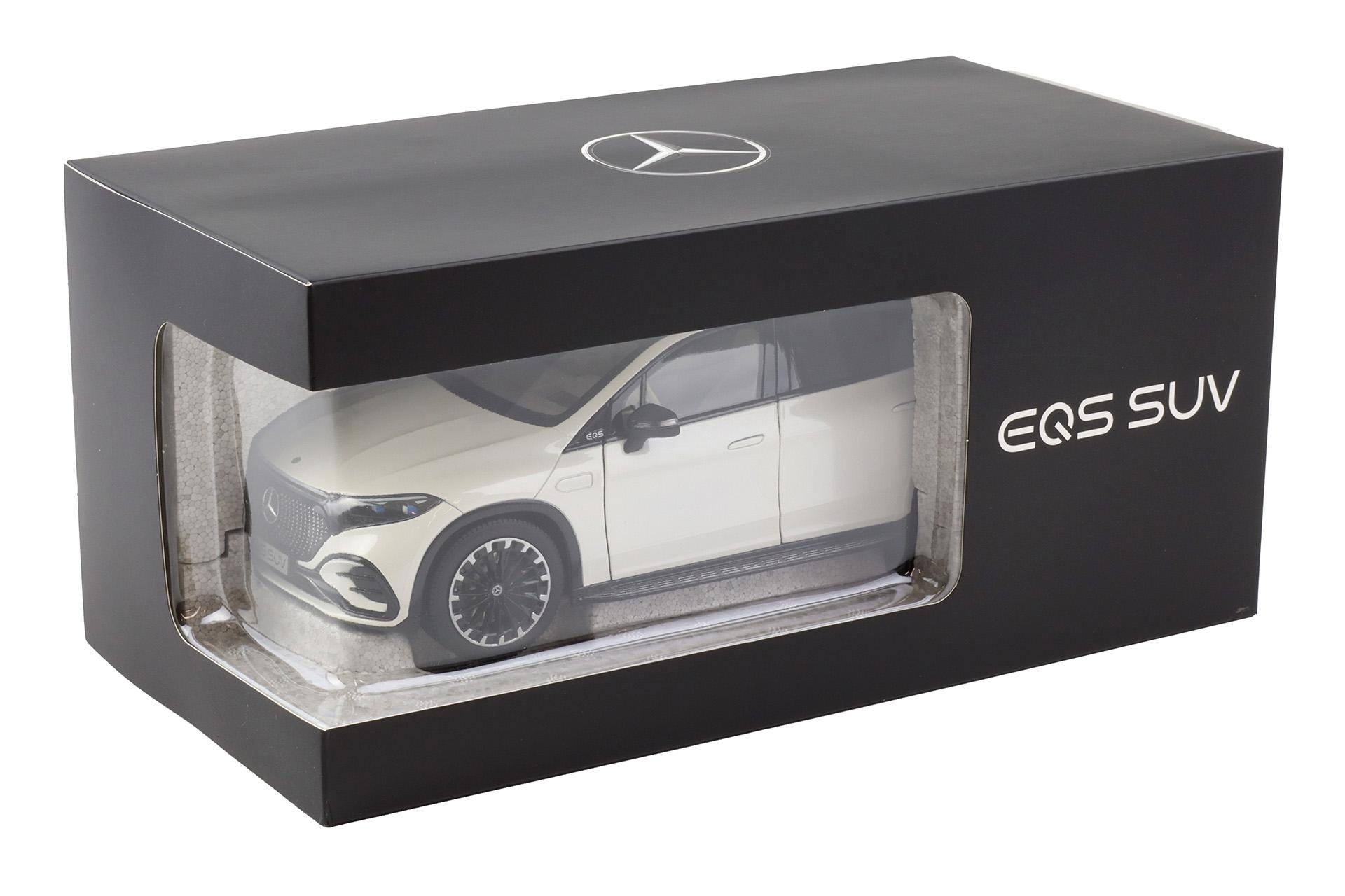 1:18 NZG Mercedes EQS SUV X296 AMG Line diamond white bright DEALER VERSION