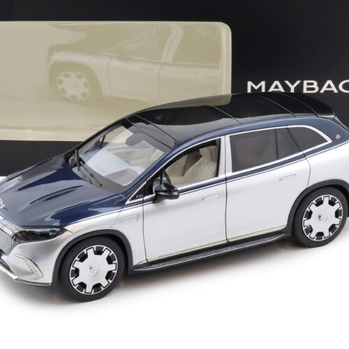 1:18 NZG Mercedes Maybach EQS 680 SUV nautic blue/ hightech silver DEALER VERSION