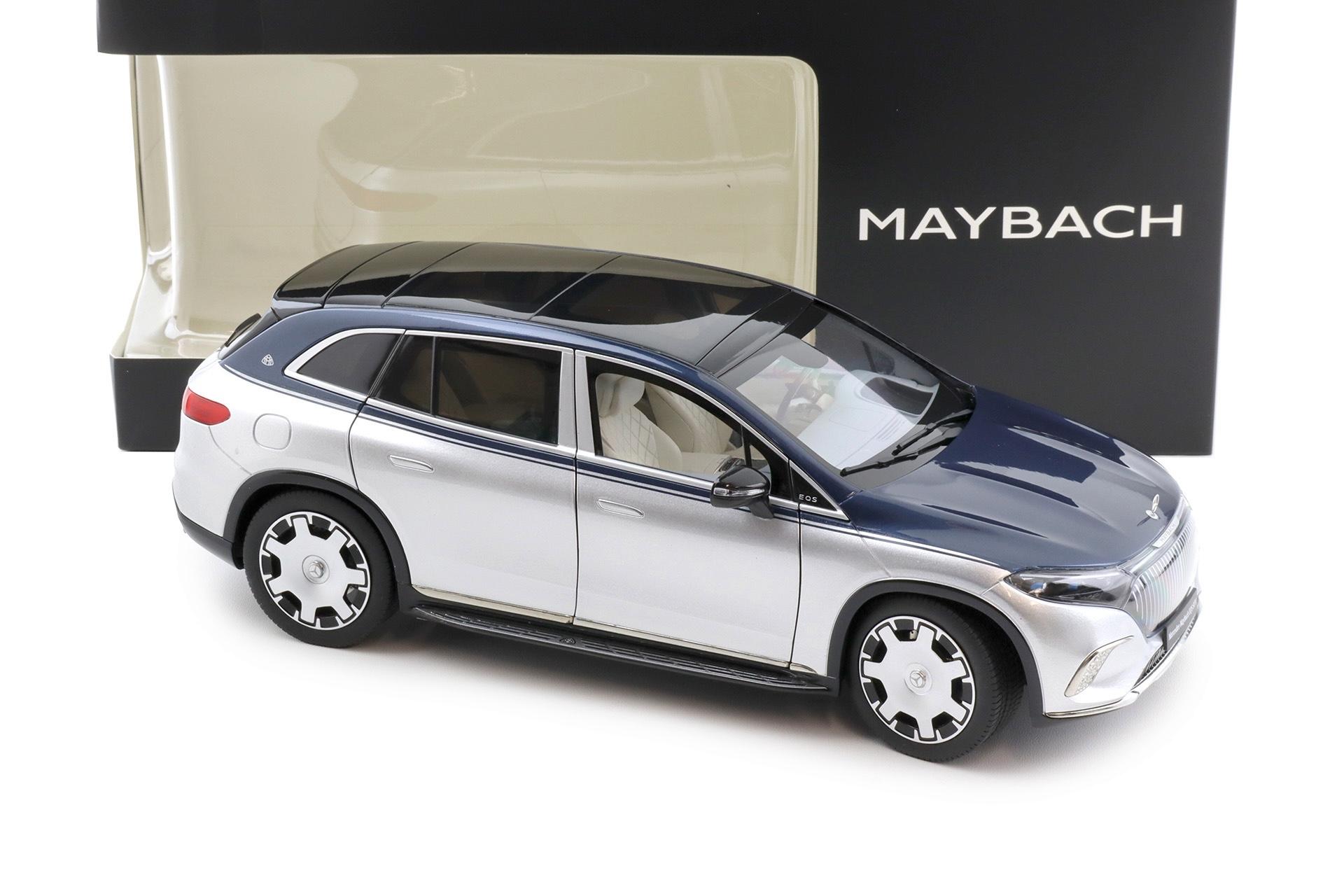 1:18 NZG Mercedes Maybach EQS 680 SUV nautic blue/ hightech silver DEALER VERSION